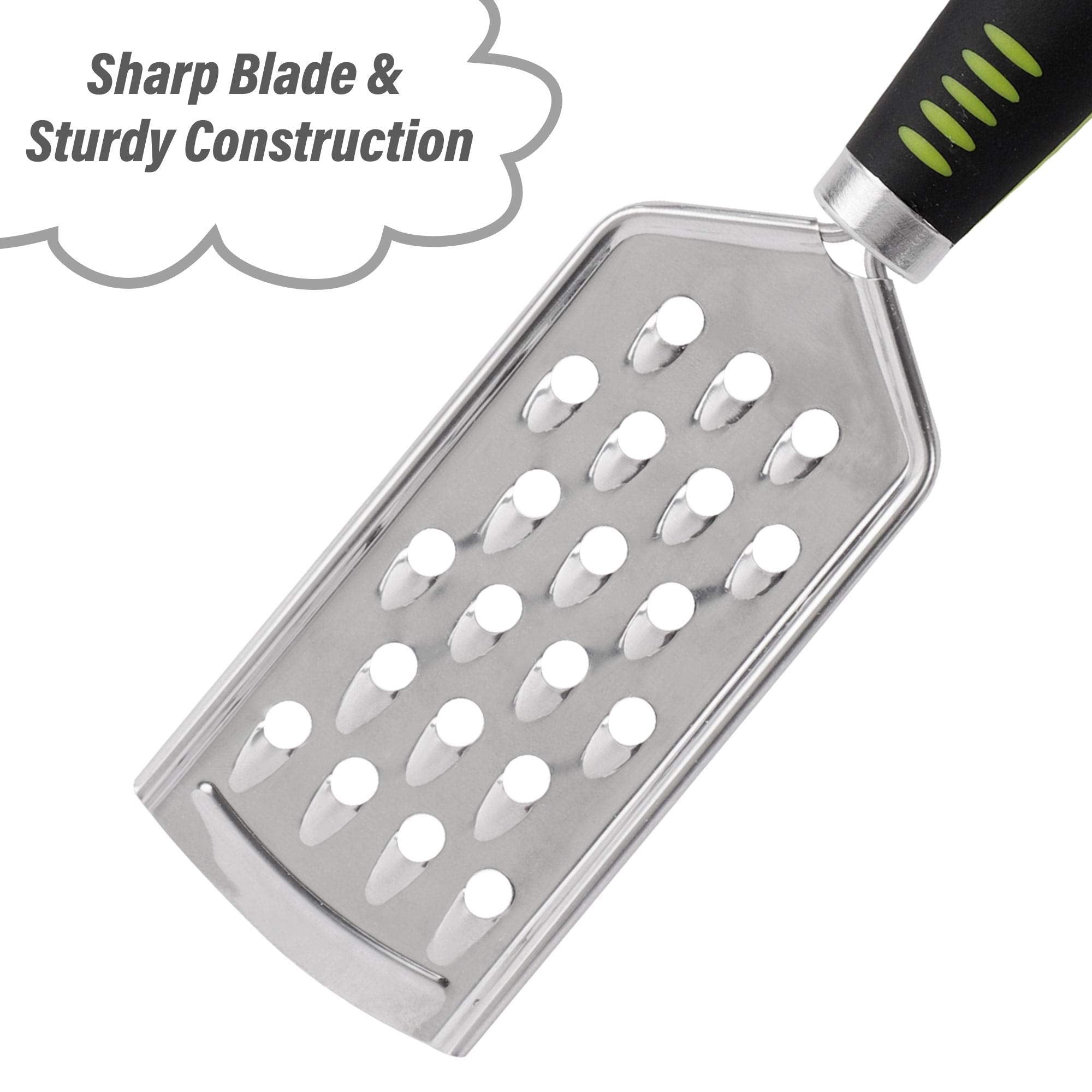 uxcell Stainless Steel Cheese Grater with Handle - Handheld Grater for Parmesan Cheese, Vegetables, and Potatoes, Model a20091600ux0219