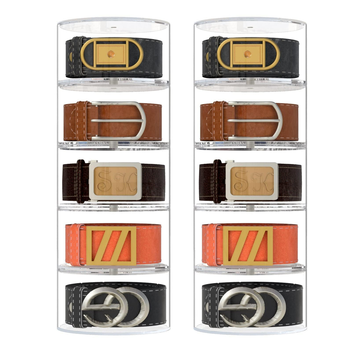 Niubee Belt Organizer, Acrylic 10 Layers Belt Case Storage Holder And Display For Accessories Like Jewelry,Watch,Bracelets