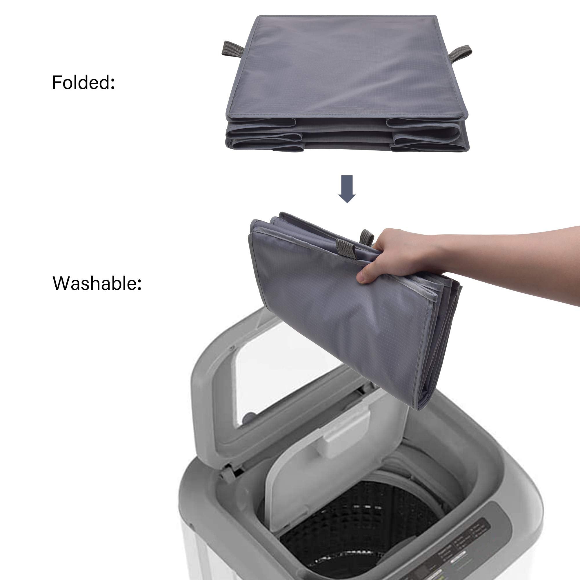 Granny Says 3-Shelf Foldable Closet Organizers, Hanging Shelves For Locker & Camper, Gray, 2-Pack