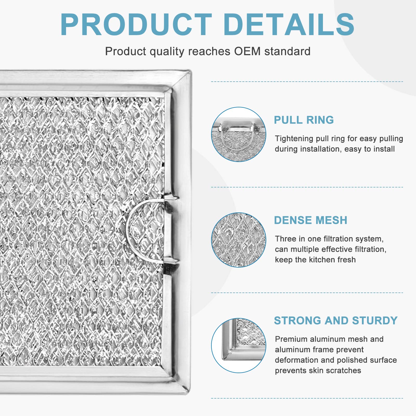 WB06X10309 Filter Microwave Oven Grease Filter [Packed In Box] Compatible with GE WB06X10359 Microwave Filter Replacement Parts by AMI PARTS- 7-5/8 x 5 x 3/32 Inch 2 Packs