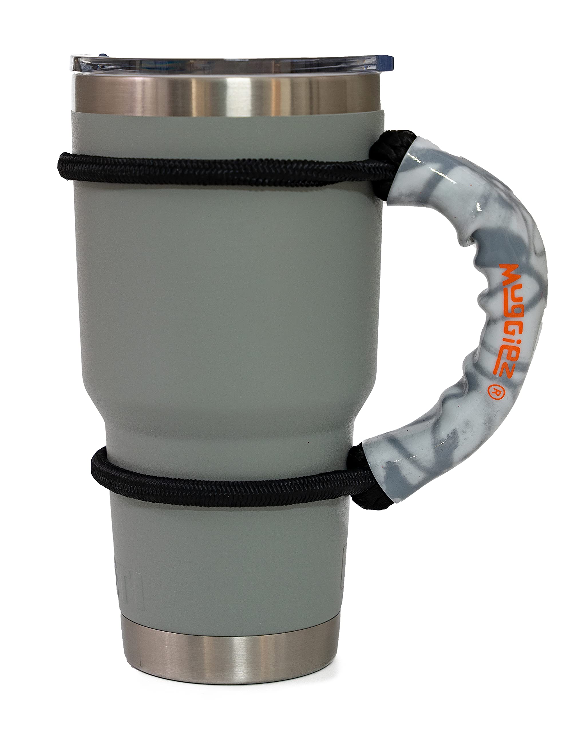 Muggiez Universal Drink Handle, Silver Streak - Silver Marble, The Original Cup Handle, Premium Quality, Tough, Cups, Mugs, Bott