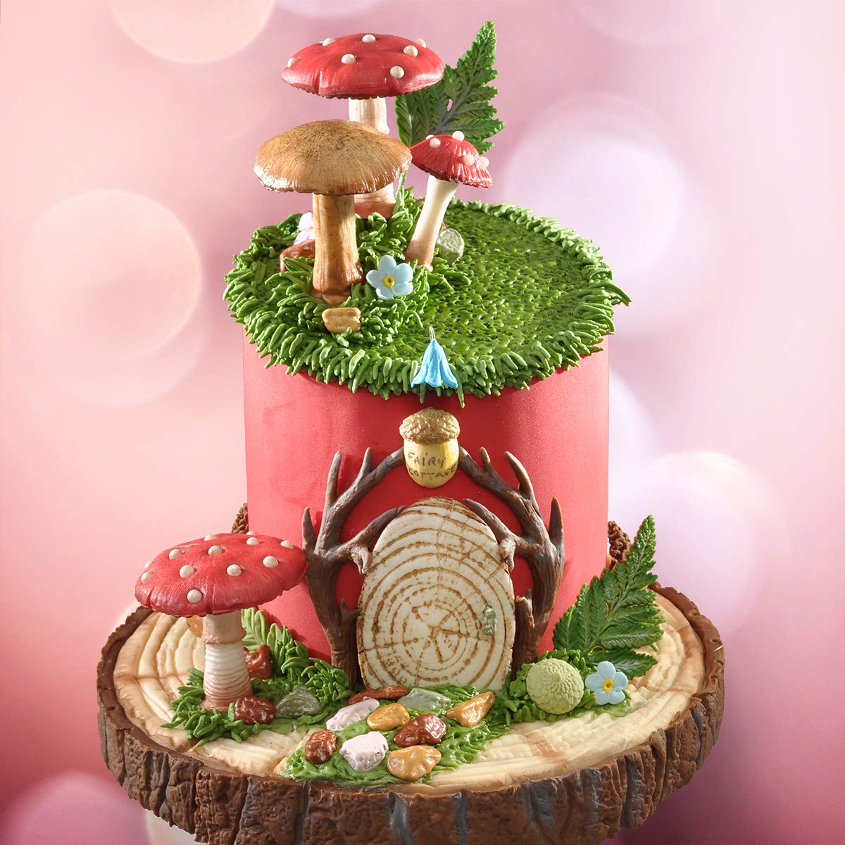 Flower Pro Toadstools & Mushrooms Silicone Mold & Veiner Set For Cake Decorating & Crafts By Katy Sue - Make 5 Sizes & Styles Of