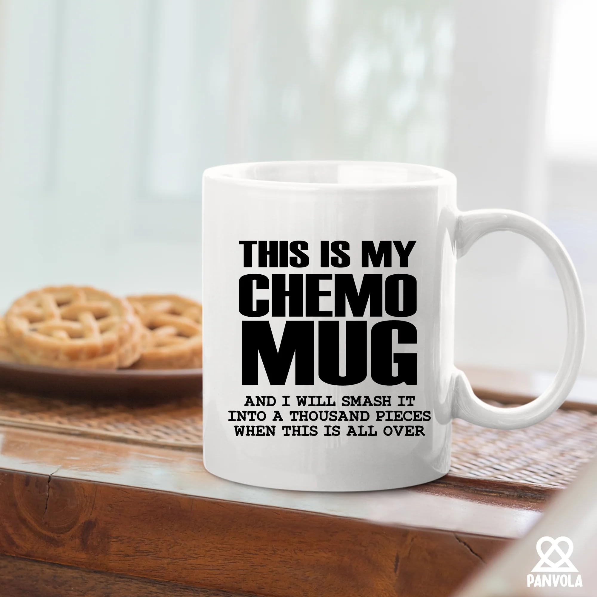 Panvola This Is My Chemo Mug Cancer Survivor Gifts Awareness Motivational Inspirational Gift 11 oz White 11 oz