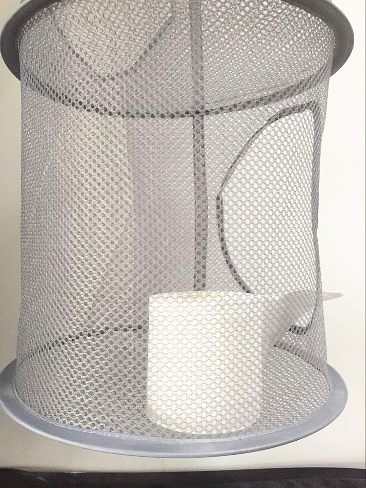 Leoyoubei 2 Pack Foldable Hanging Basket Organize The Suspension of Storage Items  Mesh Hanging Storage with 4 Compartments Organizing Children's Toys Shawls Hats and Mittens 43.5? x 12? Gray