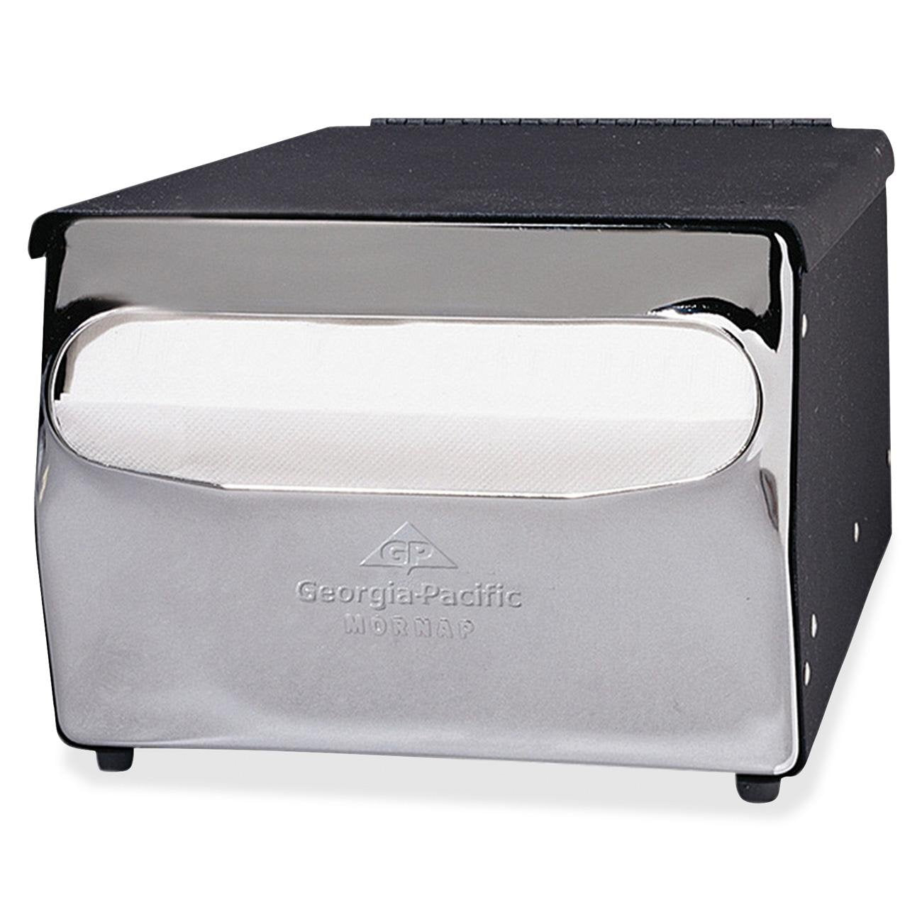 MorNap 51202 Napkin Dispenser, 77/8Inch x111/2Inch x57/8Inch, Black Chrome