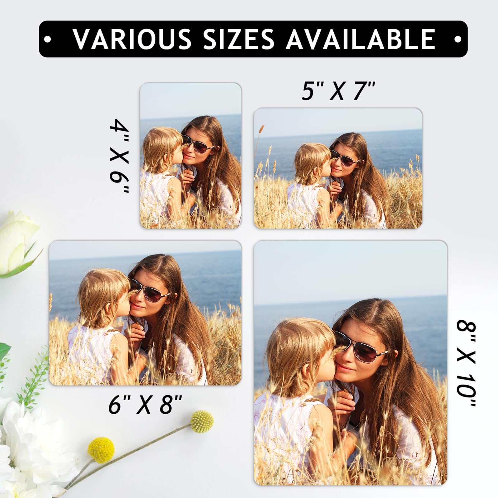 Custom Metal Photo Prints Customized Photo Gifts With Natural Bamboo Base,Personalized Picture Gifts Wall Art Ready To Hang By H