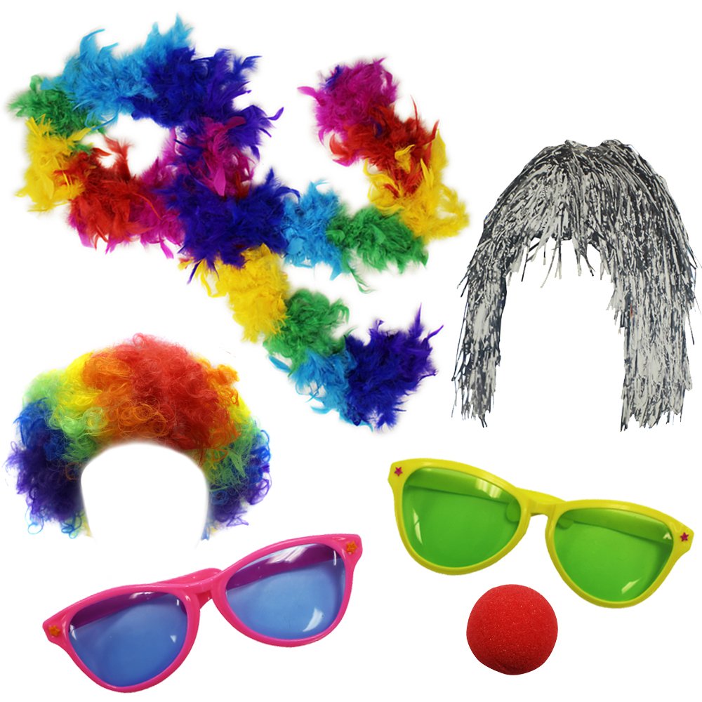Funny Party Hats Clown Accessory Kit Party Favors Dress Up  Photo Booth Props