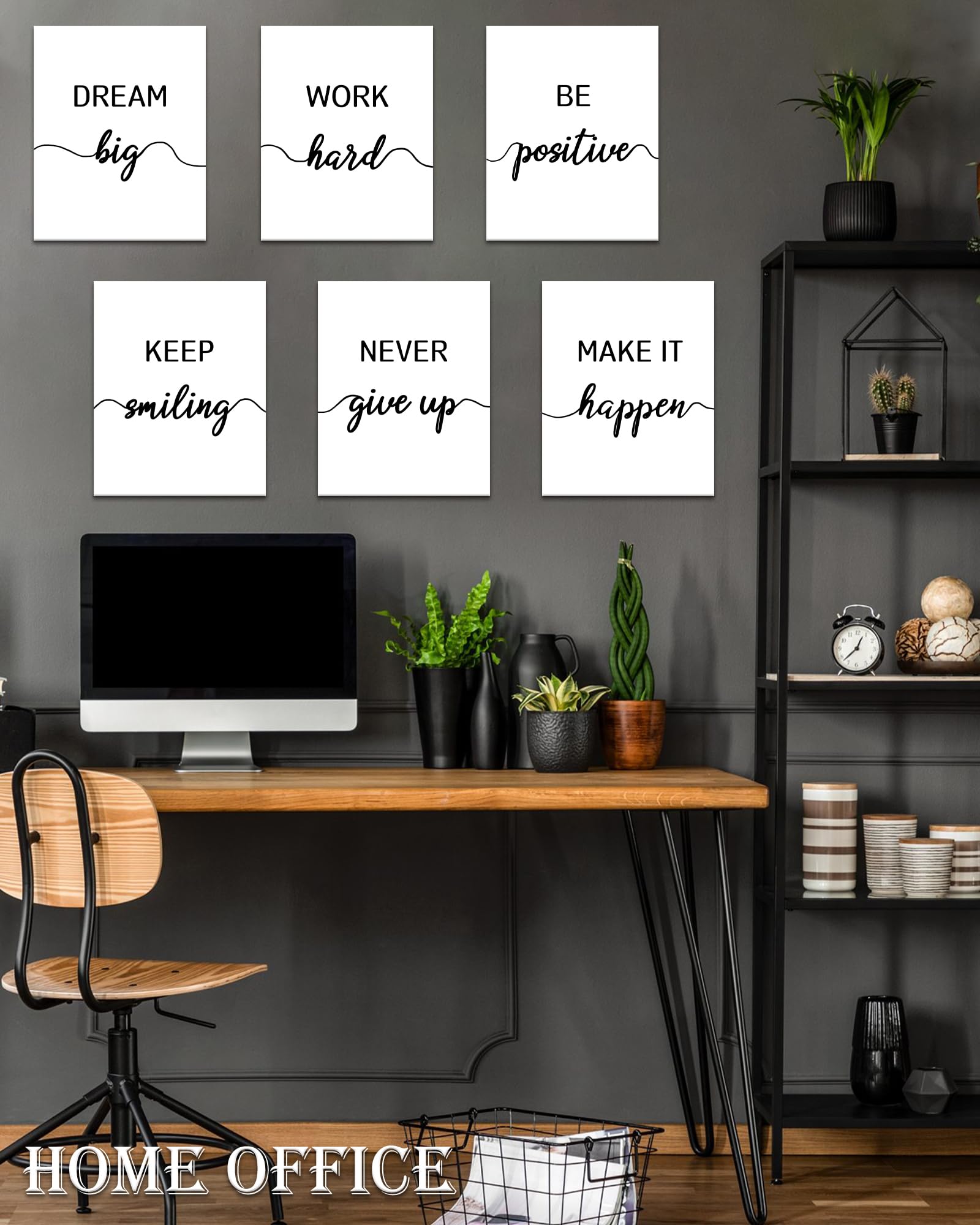 Drsoum Motivational Wall Decor Inspirational Office Wall Art ???????????? Black Quotes Wall Art Encouraging Canvas Posters For O