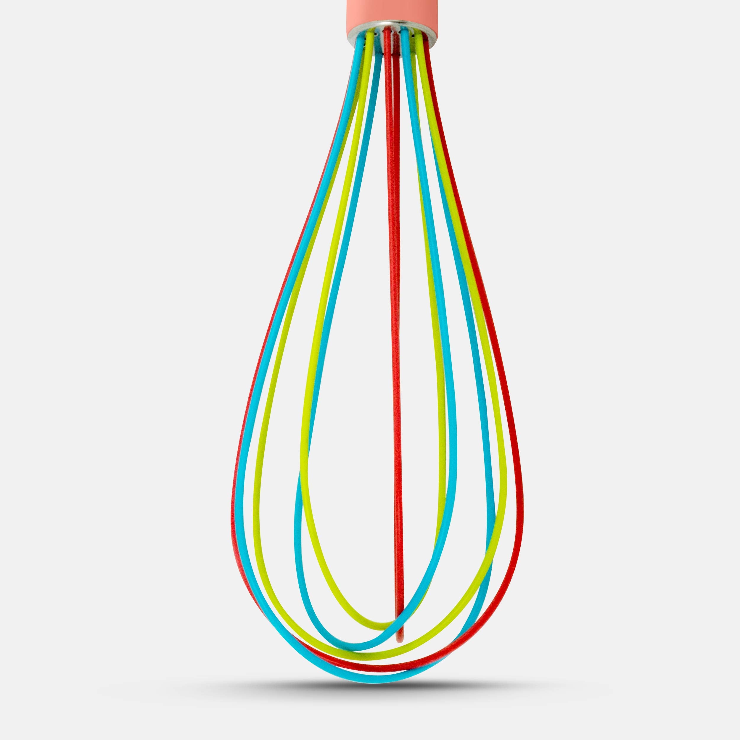 Excelsteel - 230 Excelsteel Perfect Durable Gift For Mixing Easy To Clean Up Silicone Tri-Color Whisk, 8'', Rose Gold