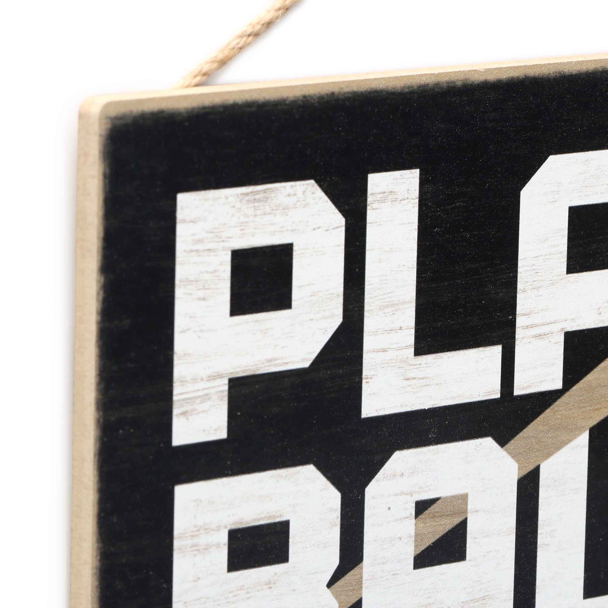 Open Road Brands Play Ball Baseball And Bat Hanging Wood Wall Decor - Fun Baseball Sign For Man Cave Or Kids' Bedroom