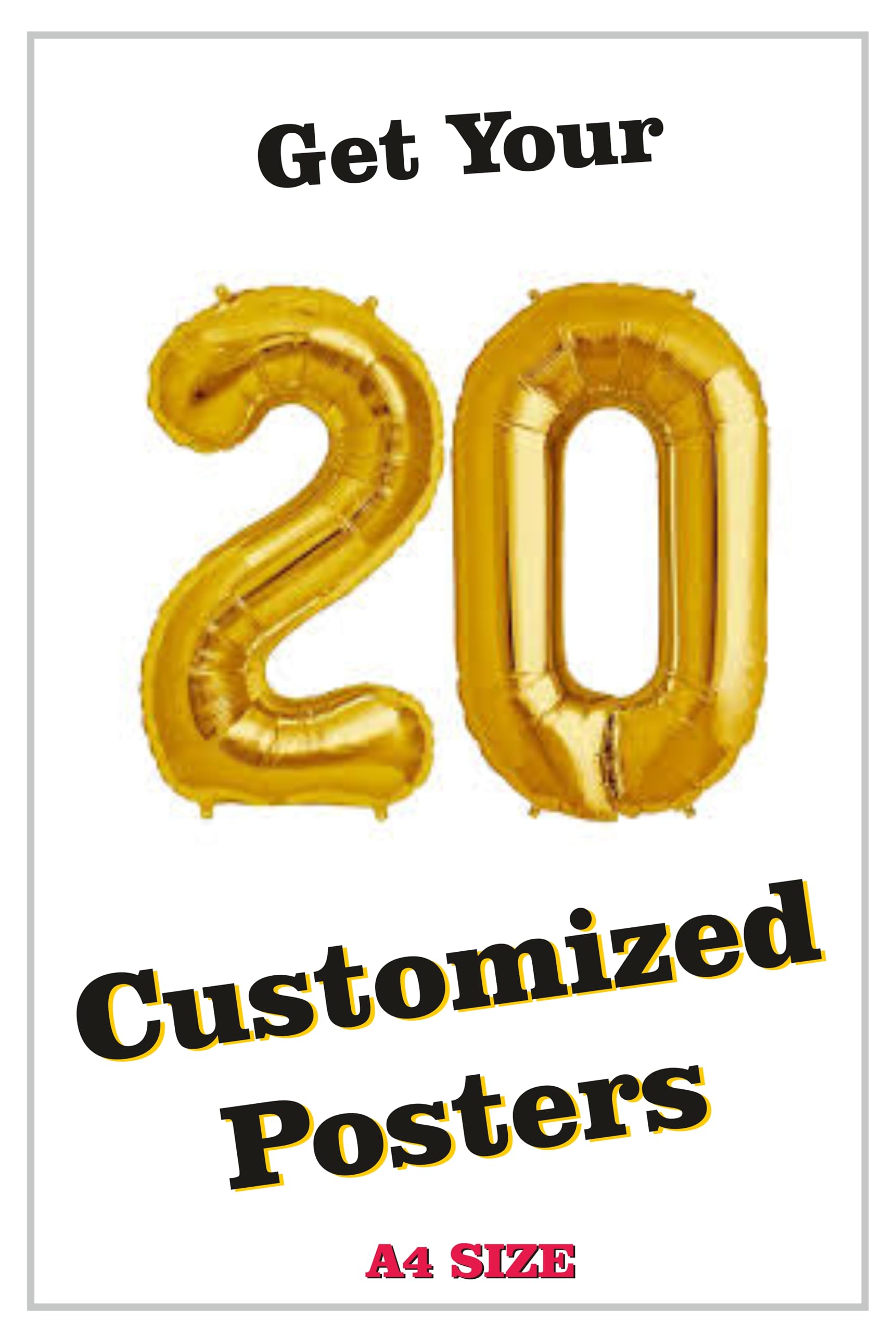 Kamaku Frames Personalize/Customized Wall Posters Of Your Photo/Design (Size -A4 Inch, Multicolour), Matte Finish Ii (Hd Poster)