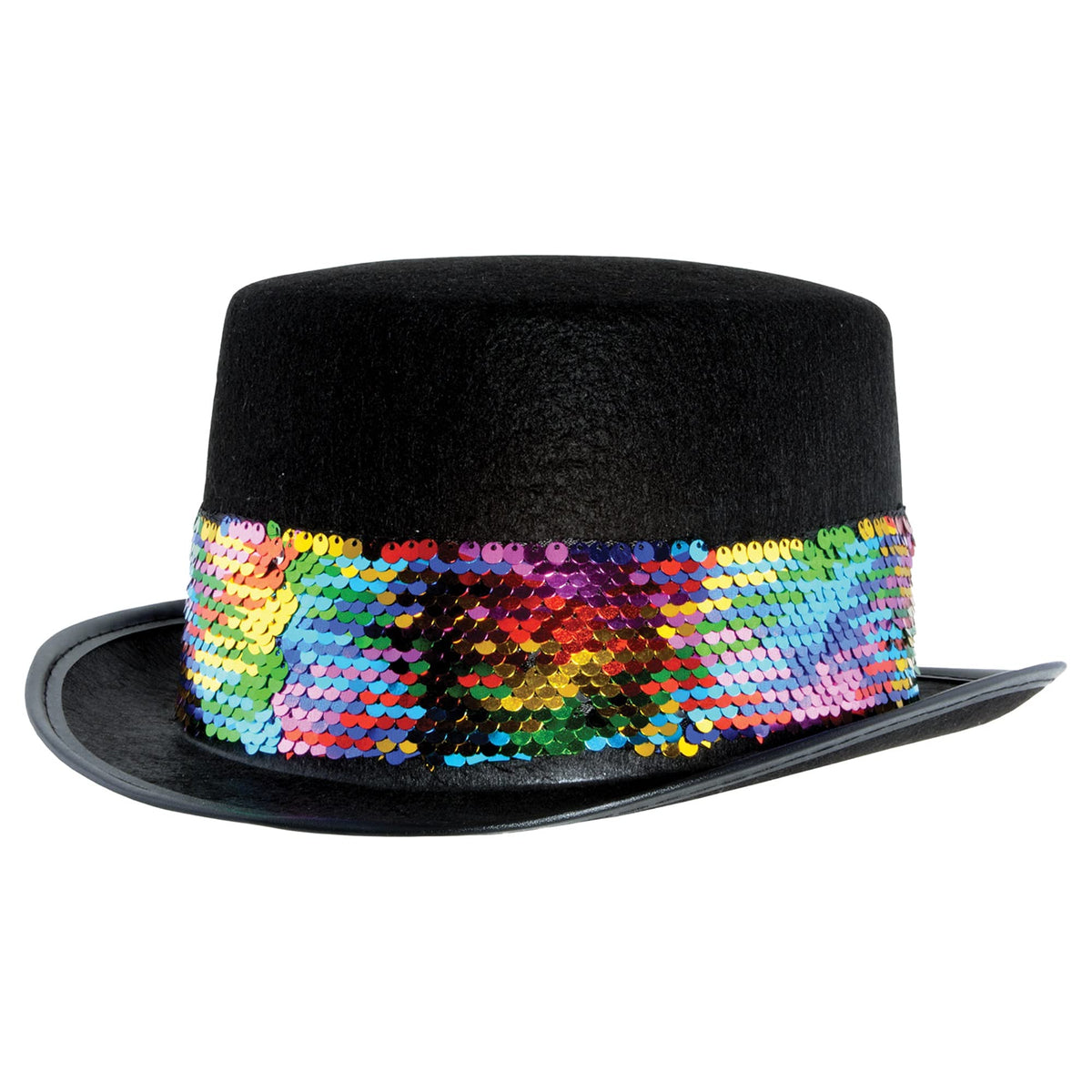 Felt Topper W/Rainbow Sequined Band