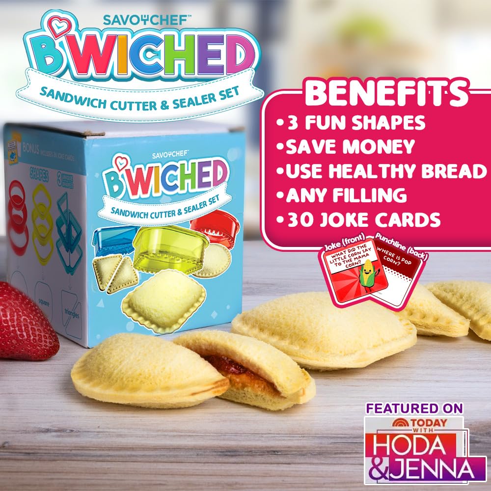 Sandwich Cutter And Sealer - Crustless Sandwich Maker - Cut And Seal - Lunch Box And Bento Box - Boys, Girls, Kids Lunch - Sandw