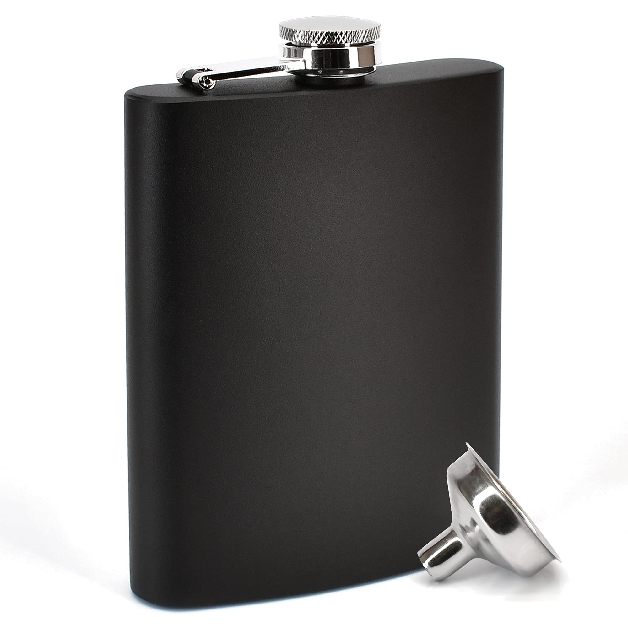 Clear Water Home Goods 8 oz Hip Flask Matte Black
