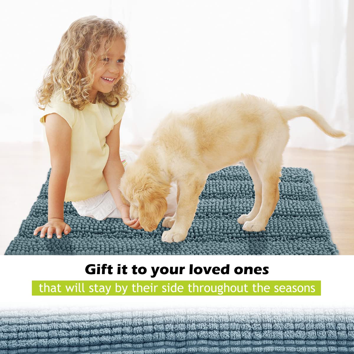 Water Absorbent Bathroom Rugs - Quick Drying Non-Slip Thick Shaggy Chenile Bathtub Set For Toilet Kitchen Entryway Gifts Decorat