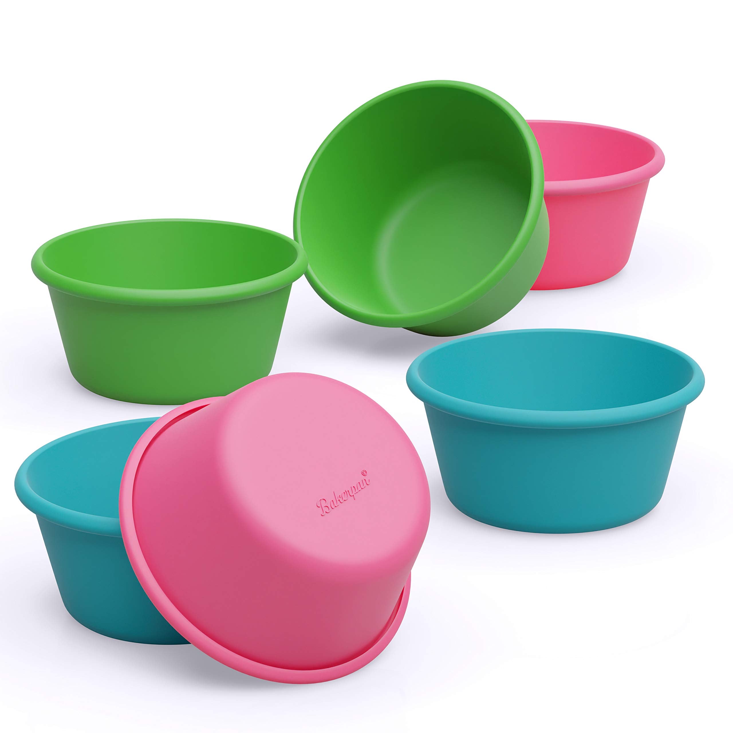 Bakerpan Silicone Jumbo Muffin Cups For Baking, Smooth Large Air Fryer Muffin Cups, 3 1/2 Inch Muffin Baking Cups, Jumbo Cupcake