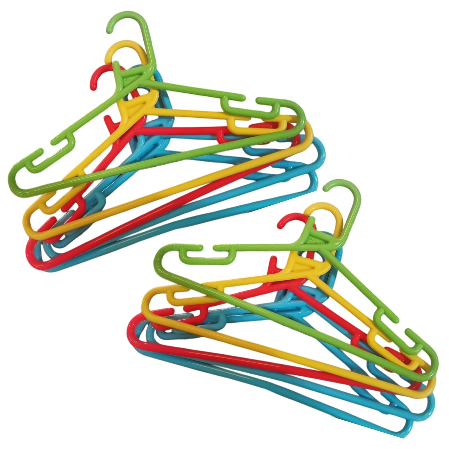 Go Hooked Kids Clothes Hangers With Smooth Finish And Non-Slip Grooves Pack Of 10 | Baby Clothes Hanger Wardrobe Storage Organiz