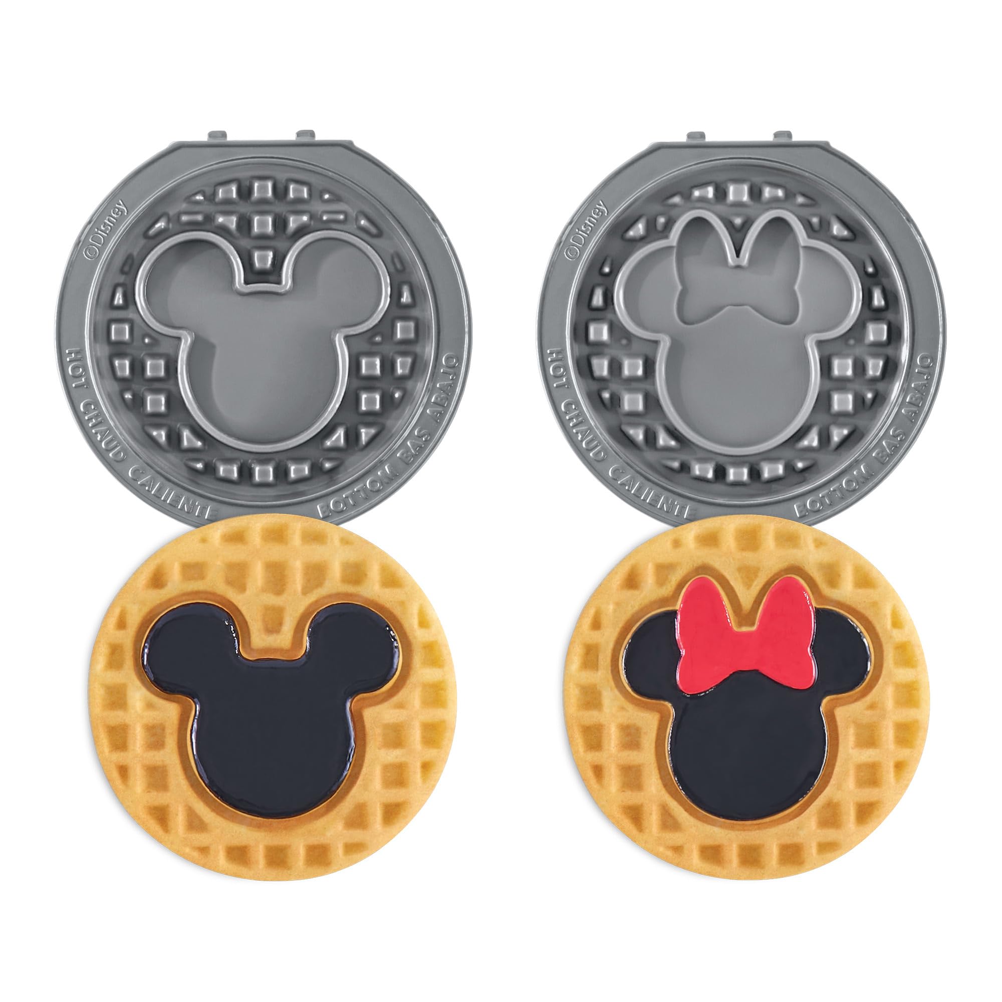 Disney | Dash MultiMaker Mini System Removable Plate Sets - Easy-to-Swap Plates for Your Waffle Maker - Set of 2, Mickey & Minni
