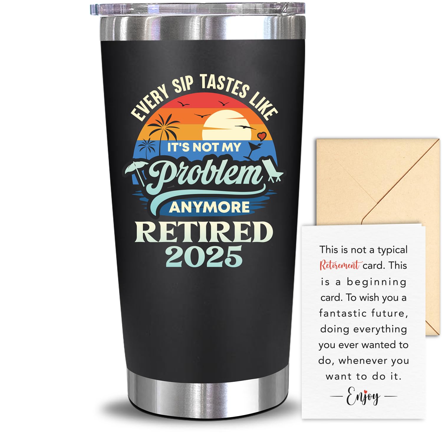 NewEleven 20 Oz Retirement Tumbler Gift For Women, Men 2025 | Goodbye Present | Going Away Gift | Farewell Gifts For Coworkers |