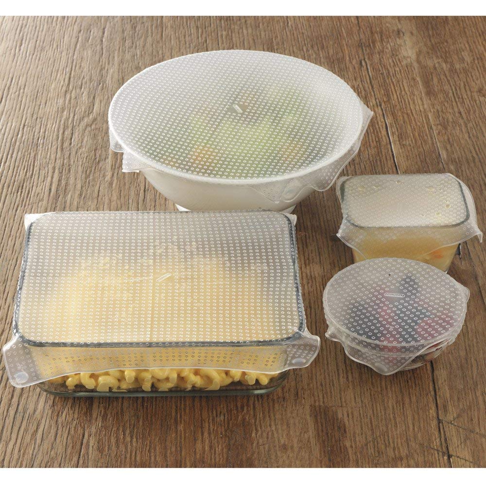 Norpro Silicone Stretch Bowl Covers, Clear, Set Of 2