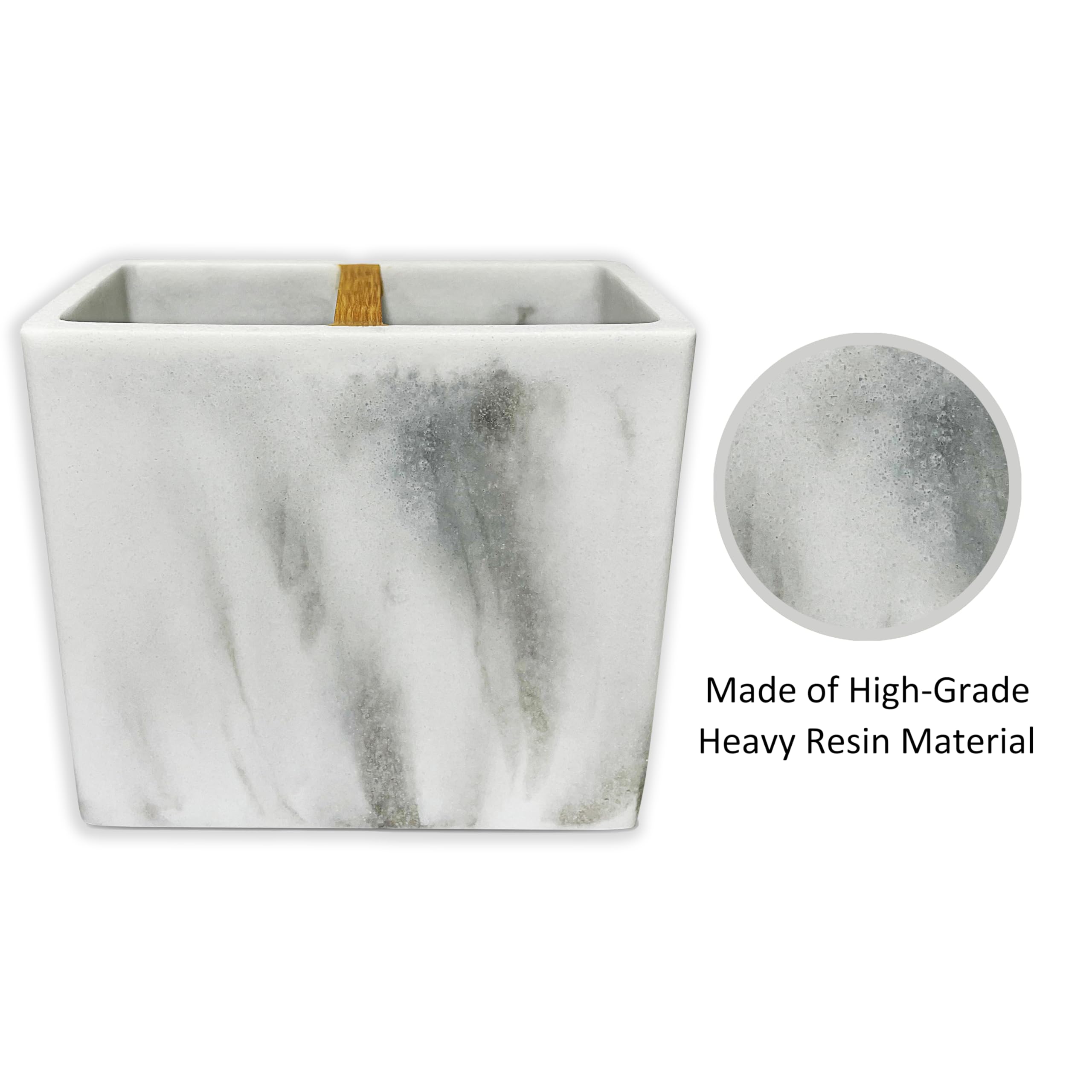 Santorini Resin Toothbrush Holder - Bathroom Accessories For Countertop Sink Organizer - Cute Stand For Kids Toothbrushes