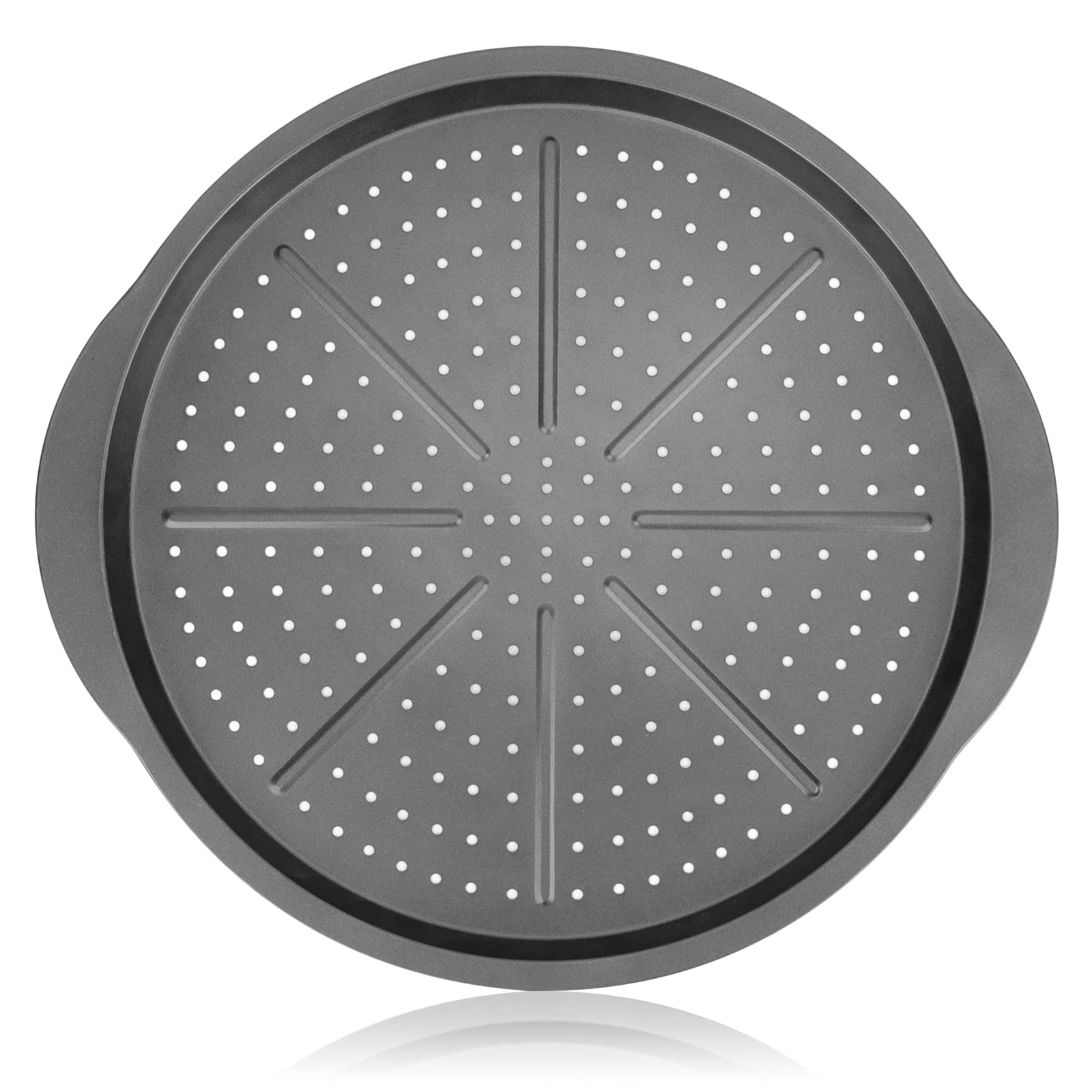 Beasea Pizza Pan For Oven, 13 Inch Nonstick Homemade Pizza Pan Tray With Holes Carbon Steel Round Pizza Bakeware Sheet For Resta