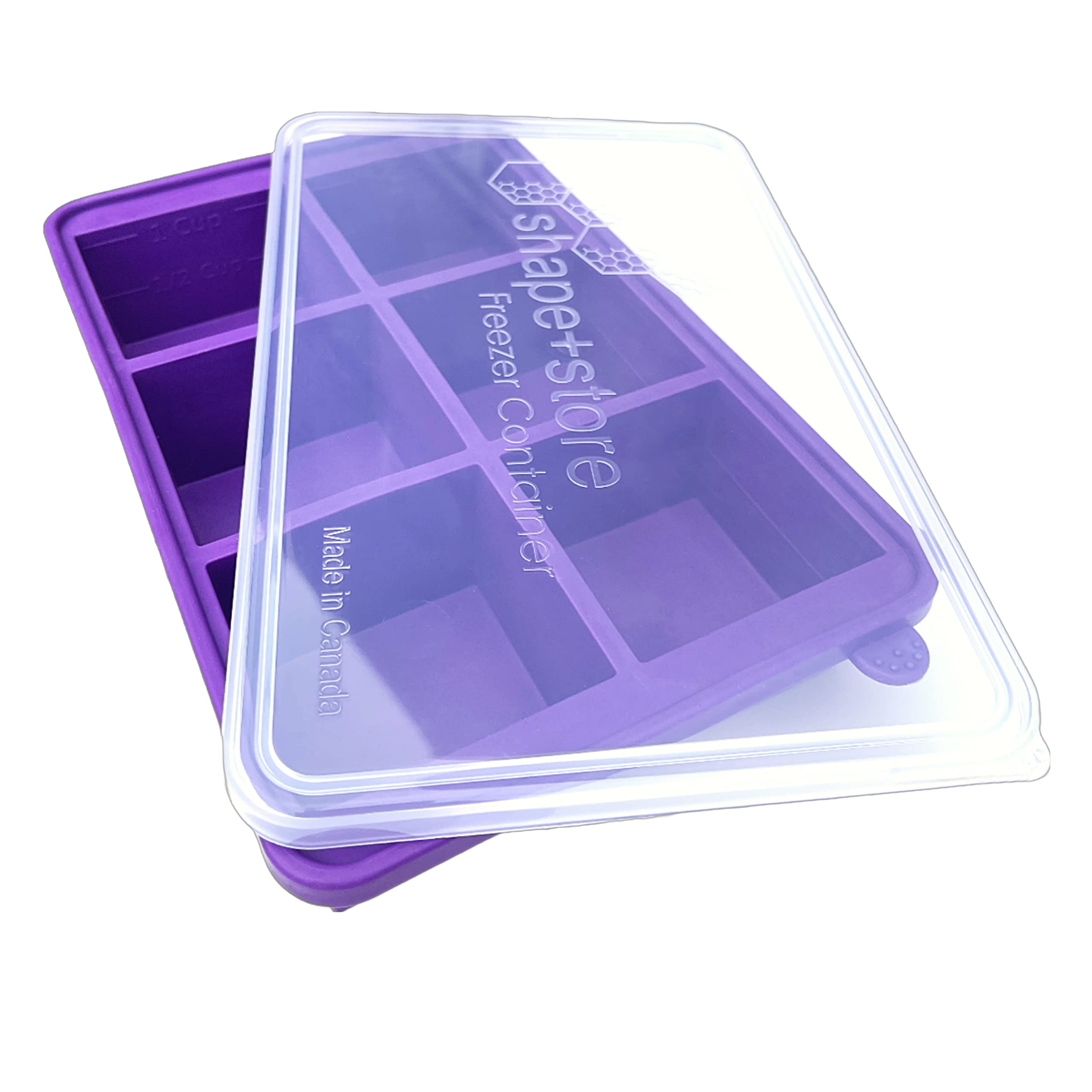 Shape+Store Soup Master 6-In-1 Soup Freezer Container With Lid, Six 8 Oz Cubes Storage & Freezer Container, Stores 48Oz Of Liqui