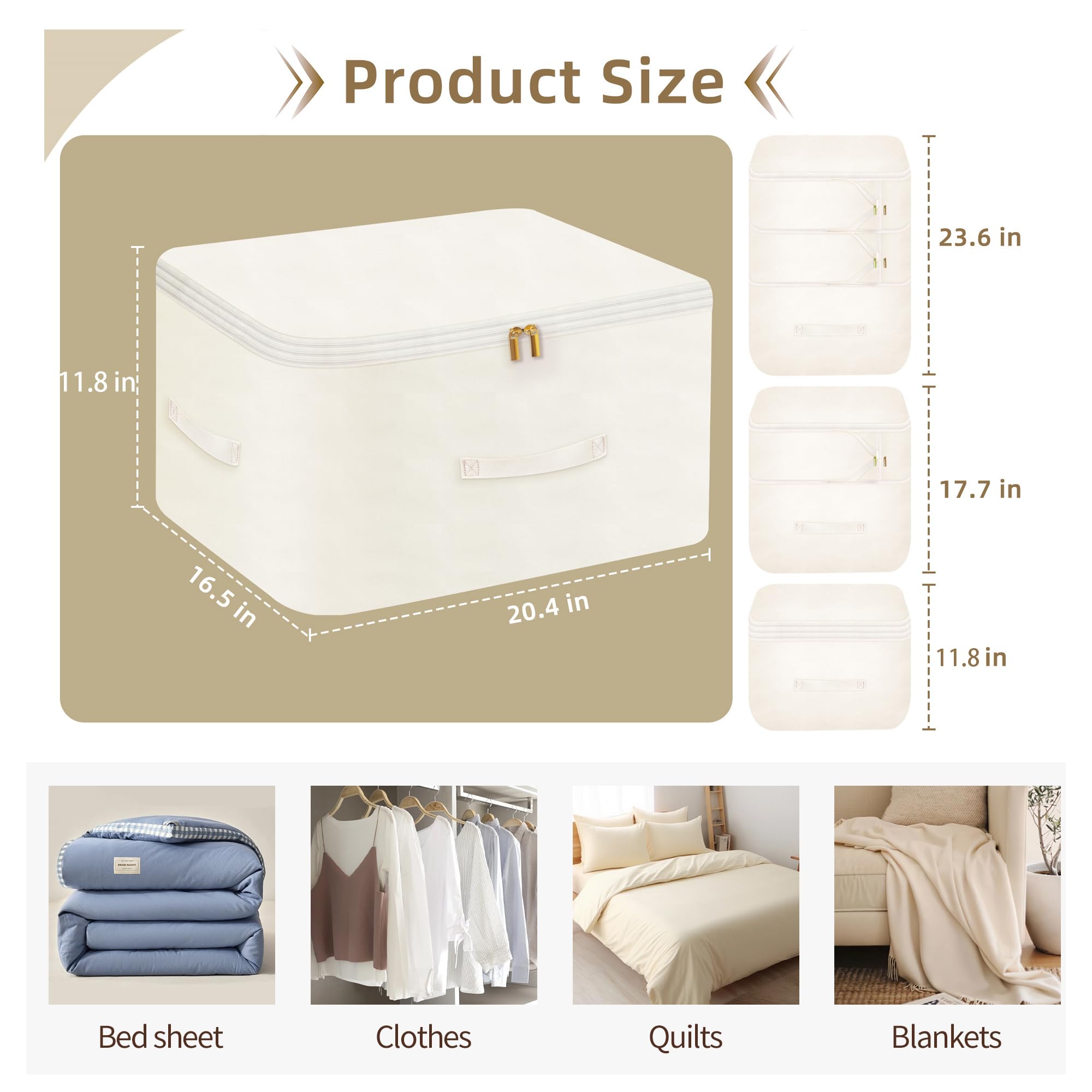 Ultra Space Saving Self Compression Organizer, Comforter Storage Bag for Clothes, Blankets, Pillows, Duvet, Comforters, Bedding