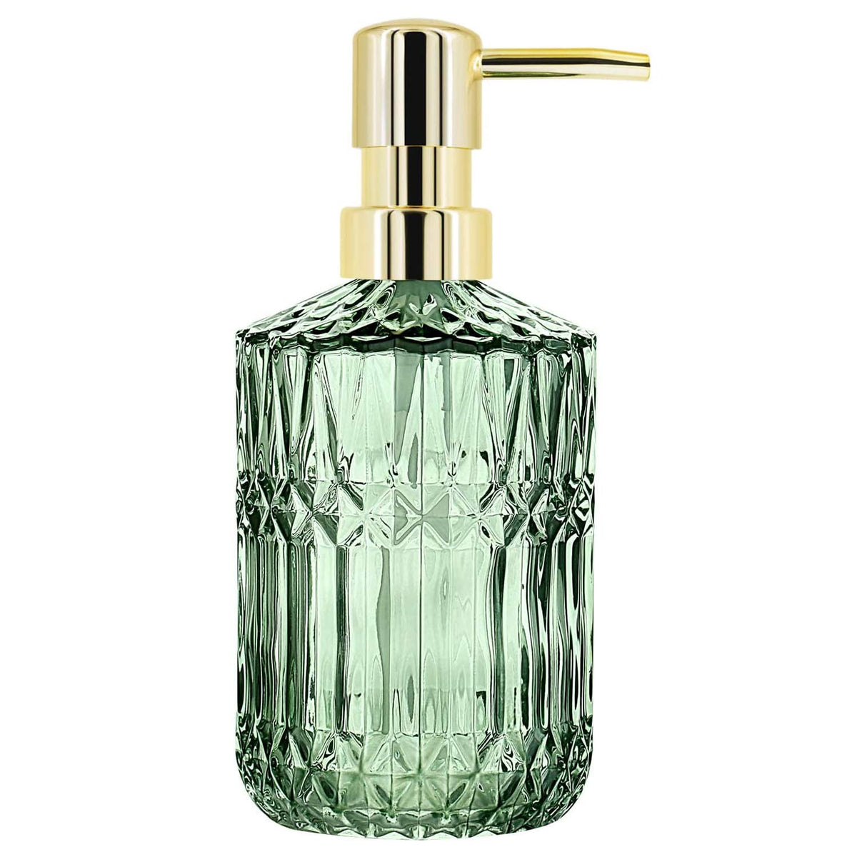 Yunnasi Soap Dispenser With Pump, Refillable Liquid Hand Soap Dish Soap Dispensers For Bathroom Counter, Kitchen Sink (Green)