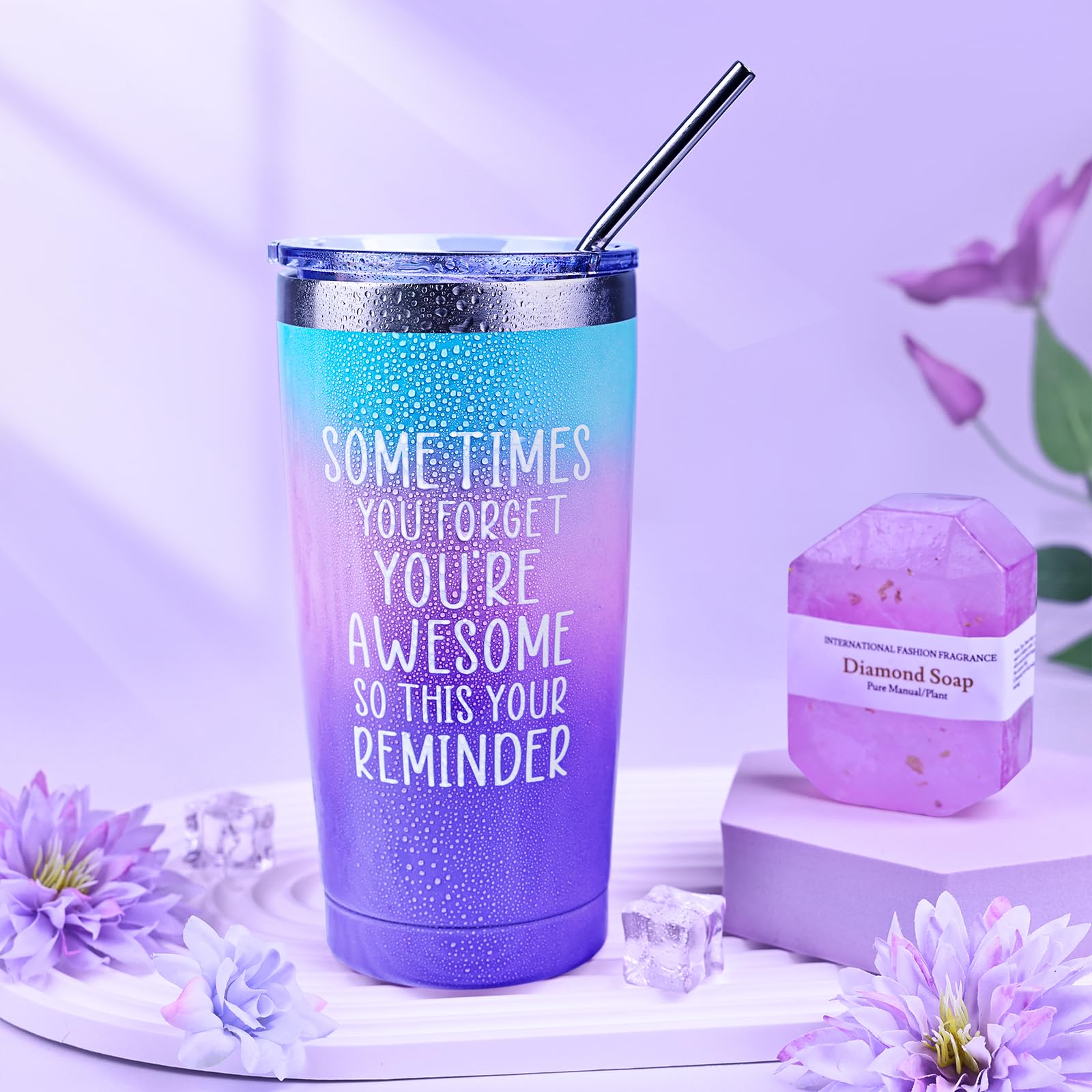 Birthday Gifts for Mom, Mothers Day Gift Ideas Birthday Gifts Get Well Soon Gifts for Mom Wife Women, Relaxing Lavender Spa Purp