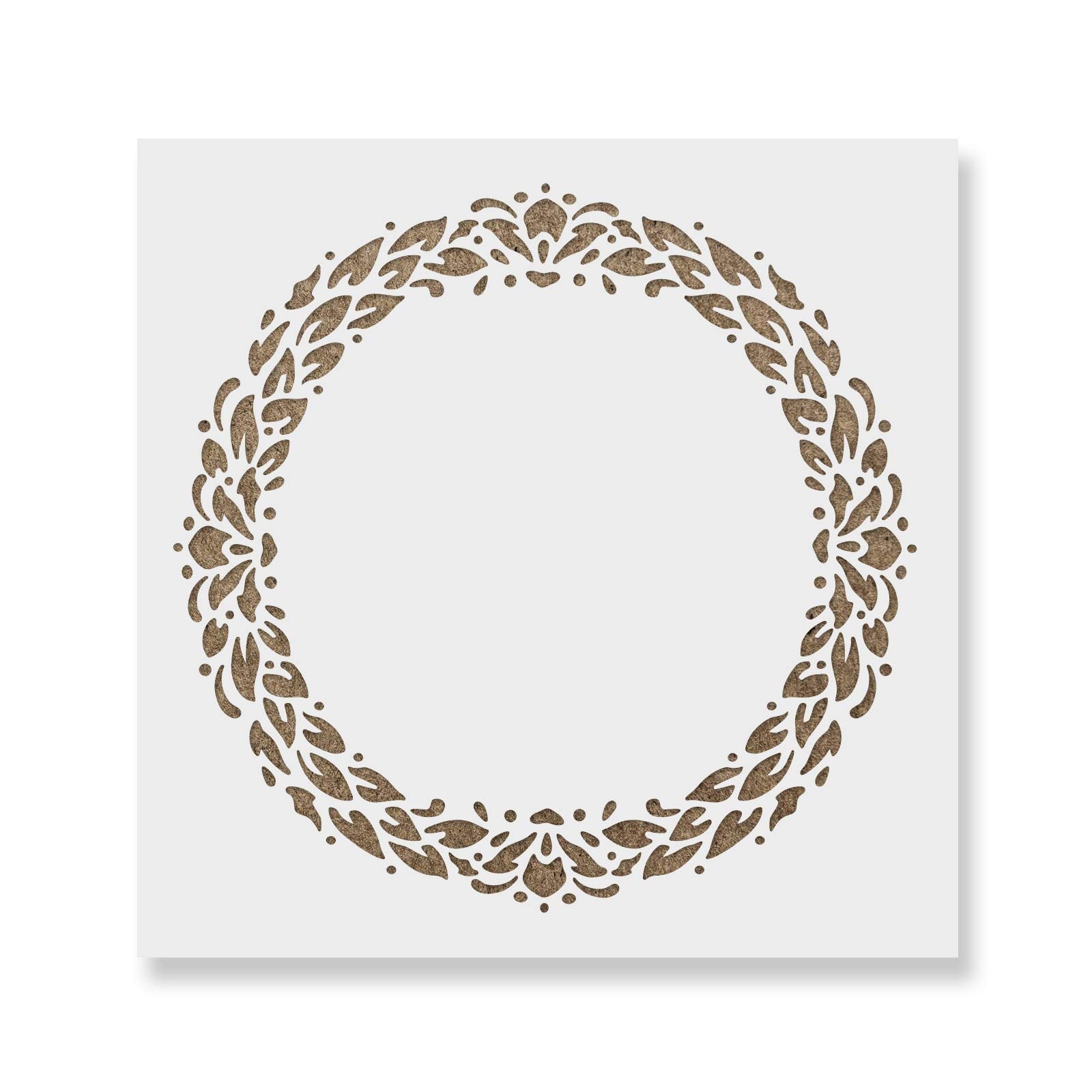 Bounty Wreath Stencil Template For Walls And Crafts - Reusable Stencils For Painting In Small & Large Sizes