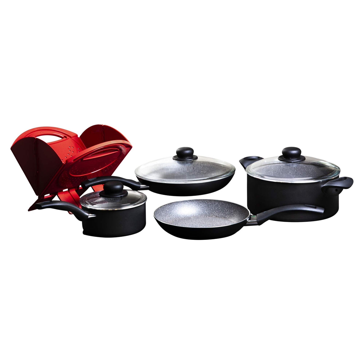 BALLARINI - 75002-981 BALLARINI Matera cookware set, 8-pc, Black