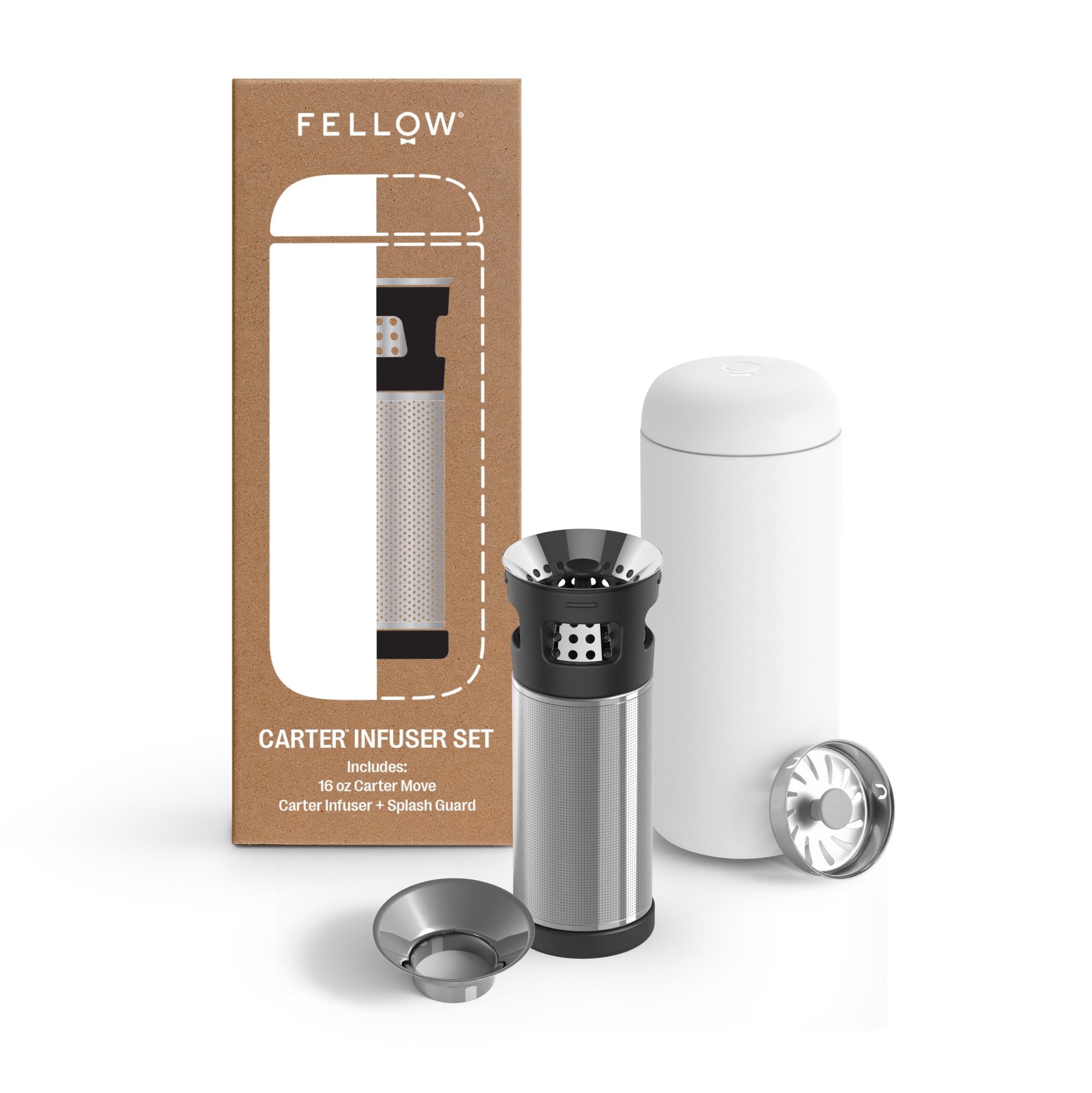 Fellow Carter Tea Infuser for Loose Leaf Tea and Cold Brew  Matte White