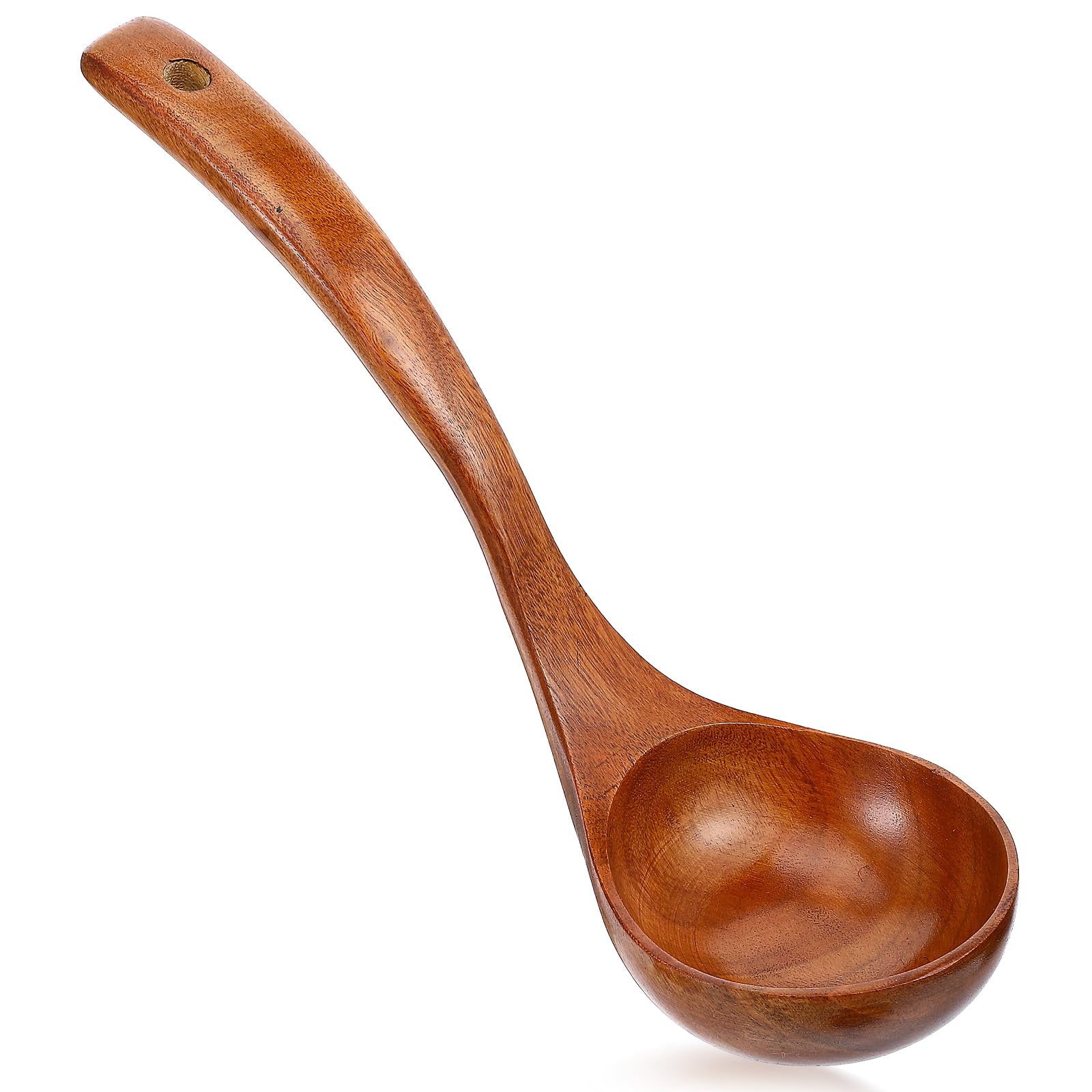 Wooden Ladle Soup Spoon Long Handle Serving Cooking 10.6inch, 1Pc