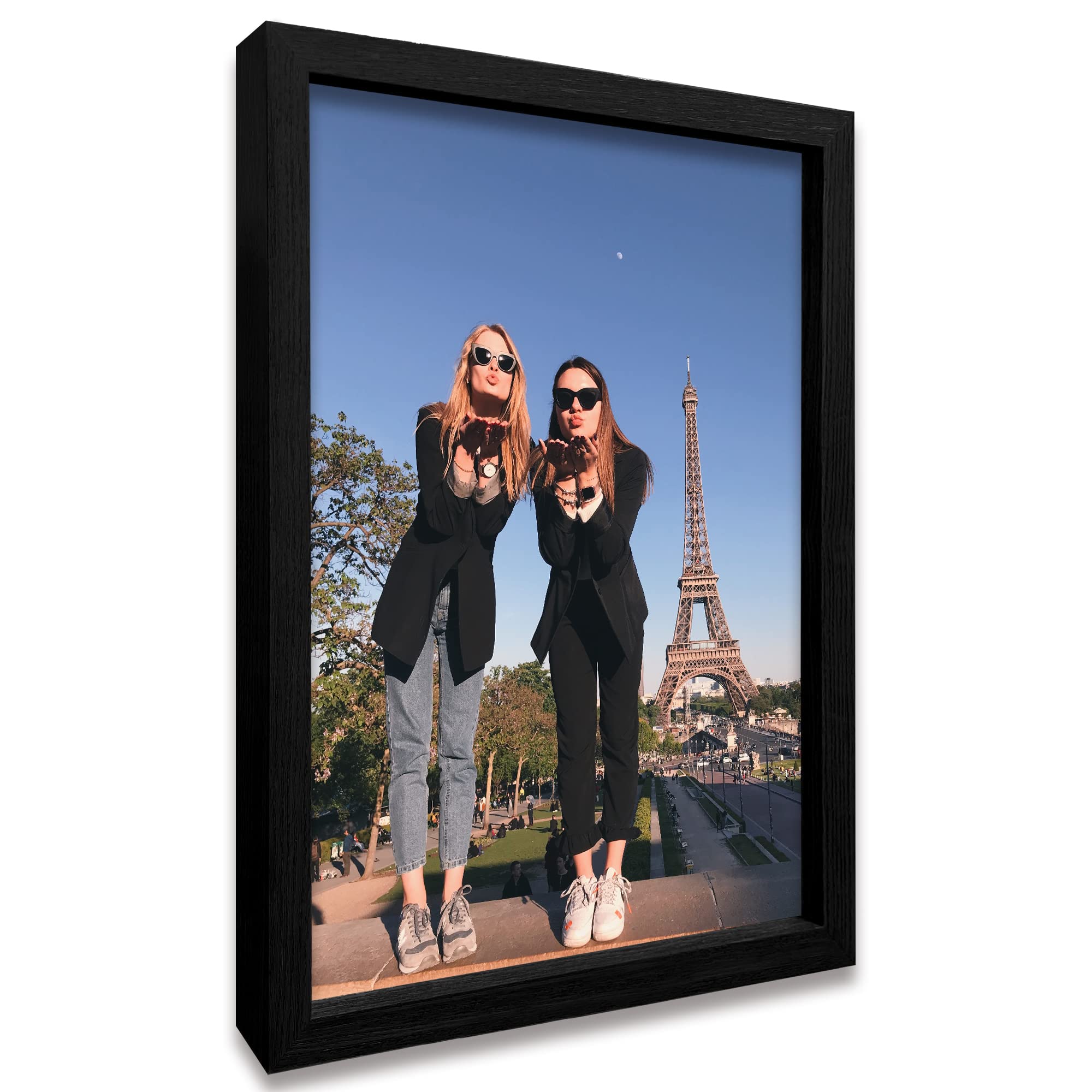 Framed Custom Canvas Prints With Your Photos Personalized Photo To Canvas Print Gifts For Couples Friends Family Baby Pets 16X24