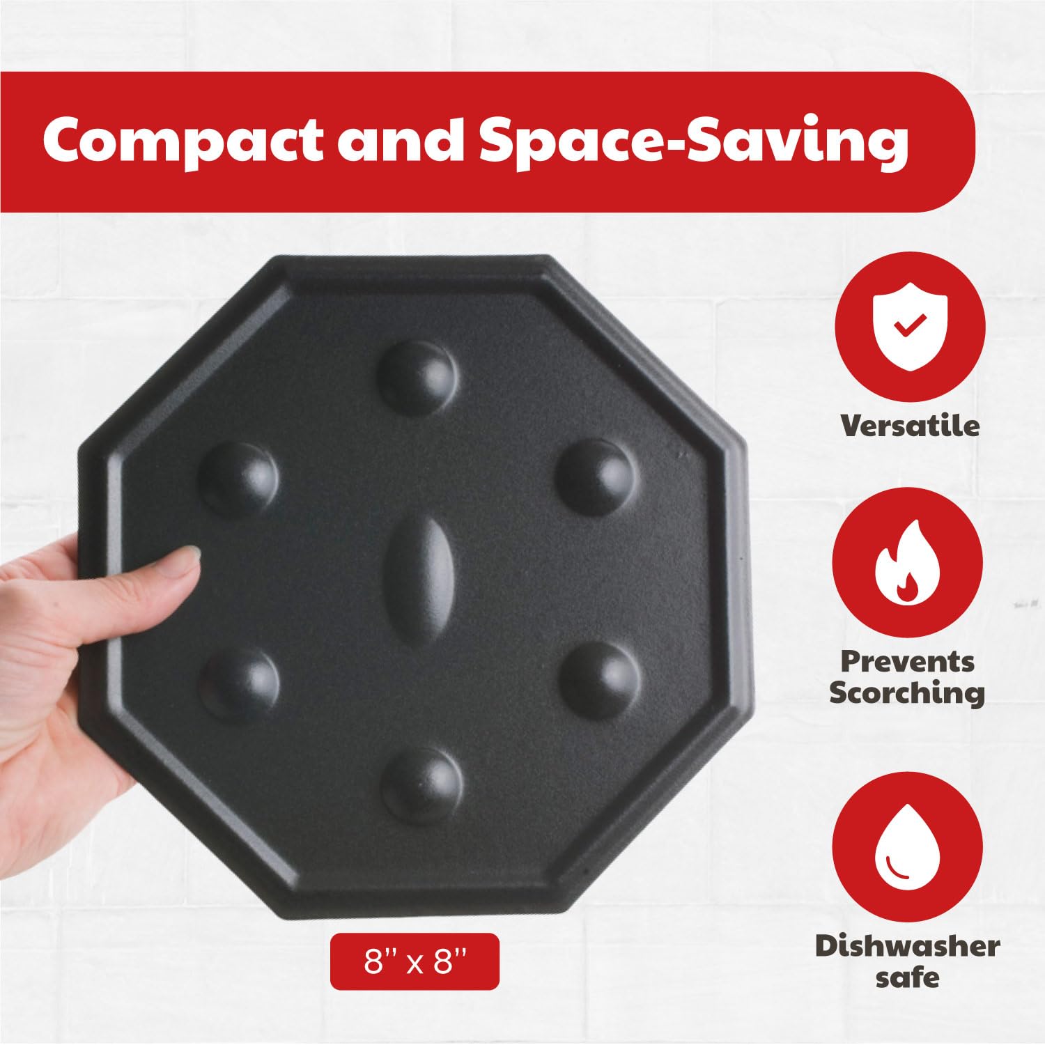 Simmermat Heat Diffuser - Flame Diffuser Stove Cover Ring - Fire Diffuser For Any Type Of Electric Or Gas Stove - Dishwasher Saf