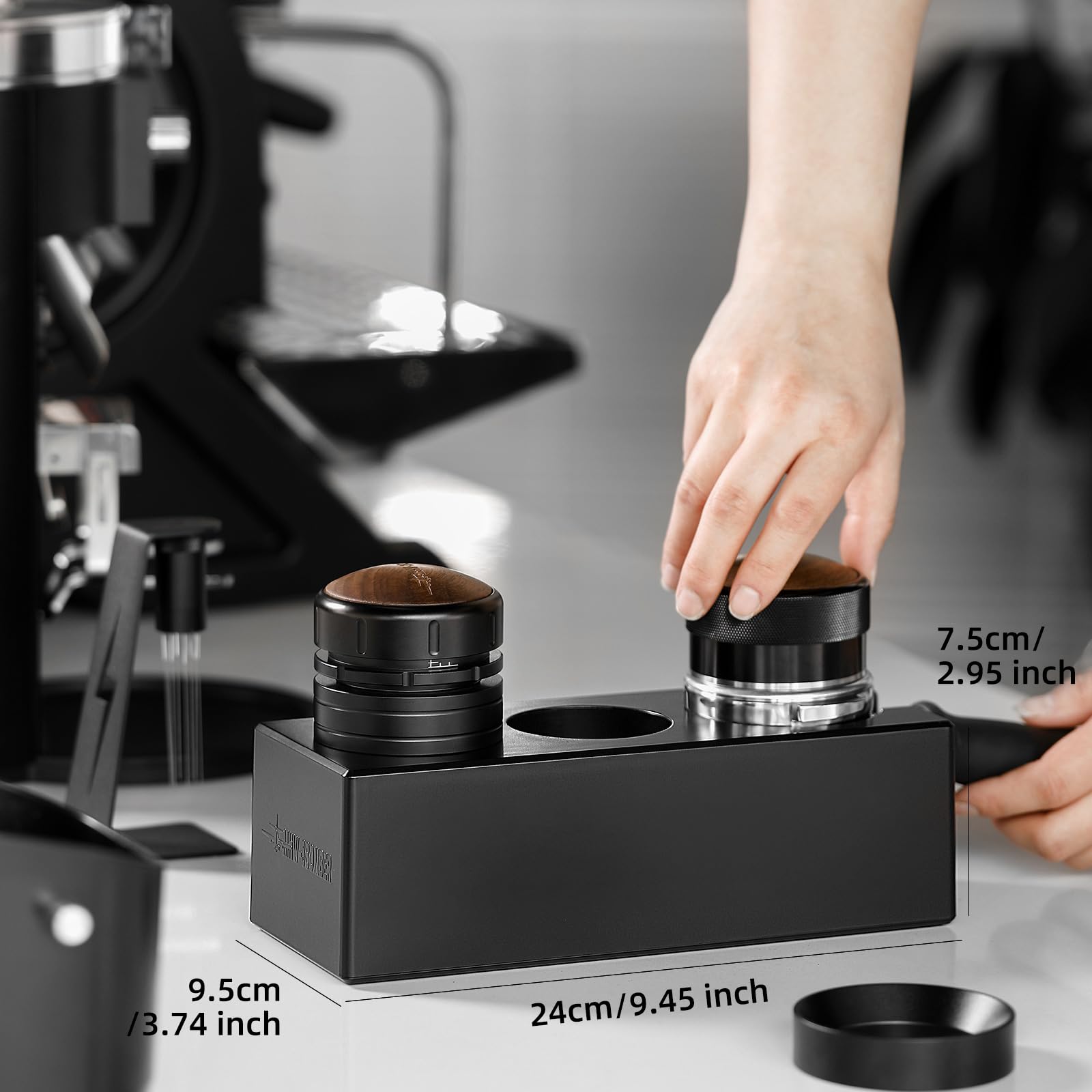 Mhw-3Bomber Espresso Tamping Station, 4 In 1 Espresso Organizer Box For Storage 51Mm/54Mm/58Mm Espresso Tamper, Distributor, Por