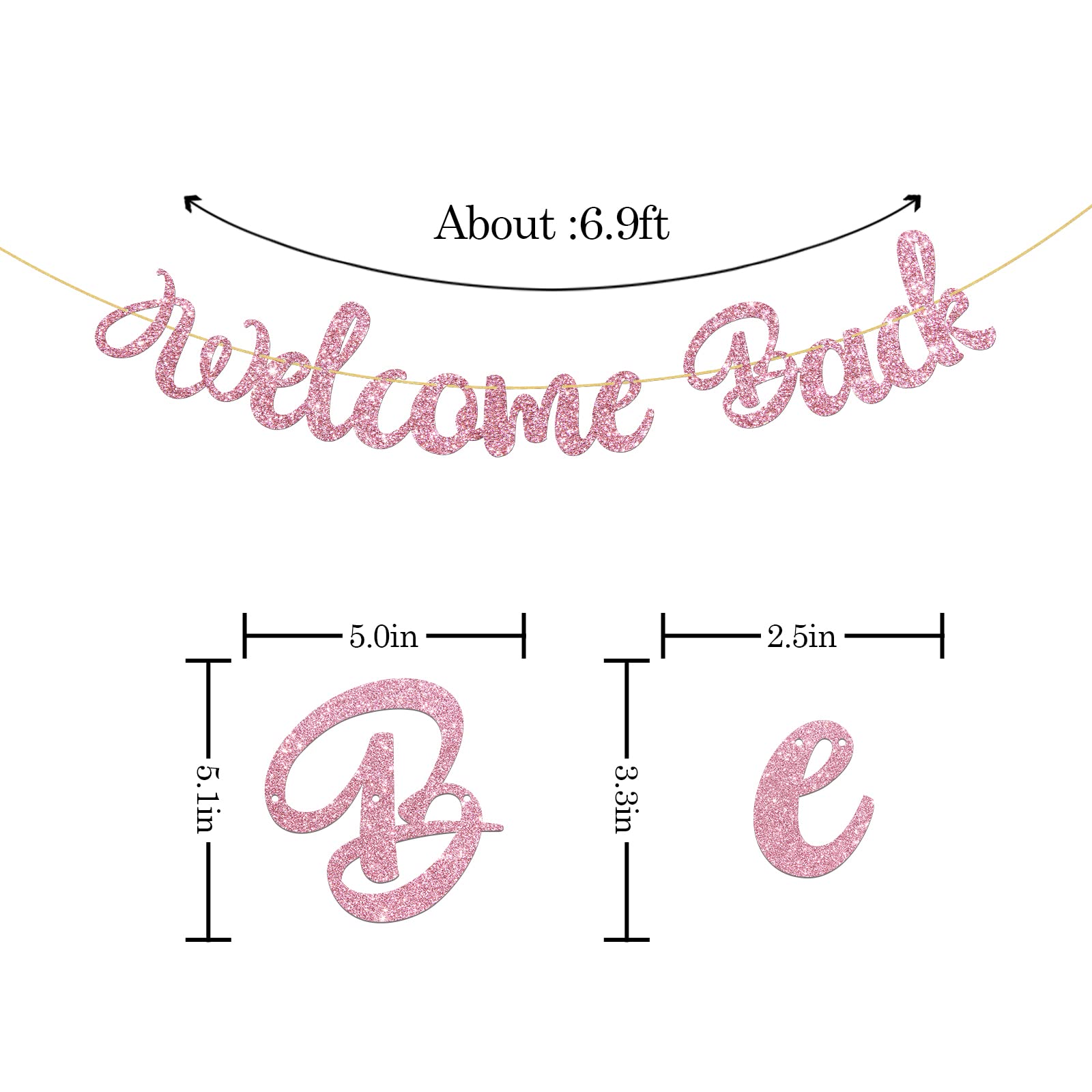 Webenison Welcome Back Banner For Women Girls, Returning Home Party Supplies, Happy Retirement Sign, Welcome Home Theme, Back To