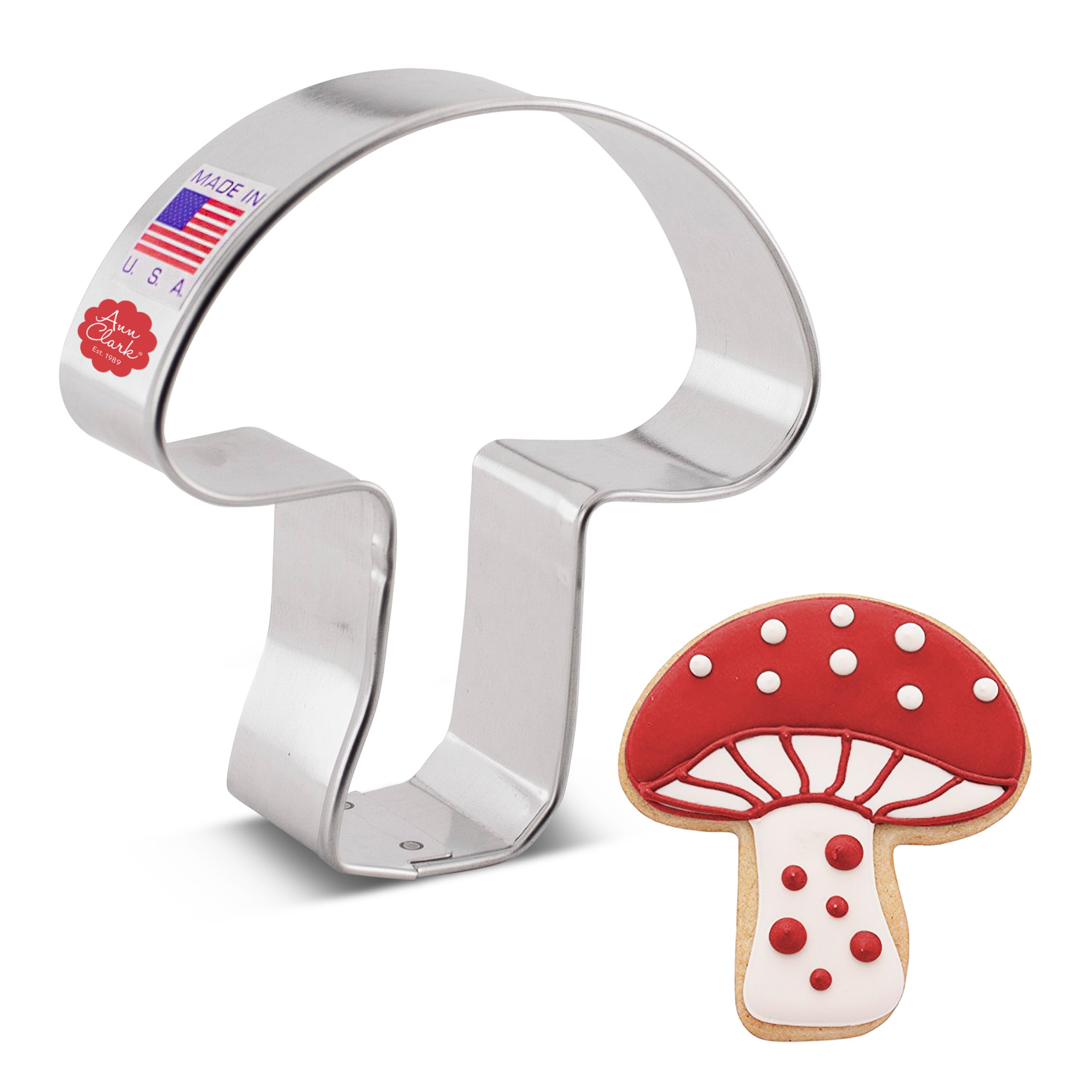 Mushroom Cookie Cutter 3.25'' Made In Usa By Ann Clark