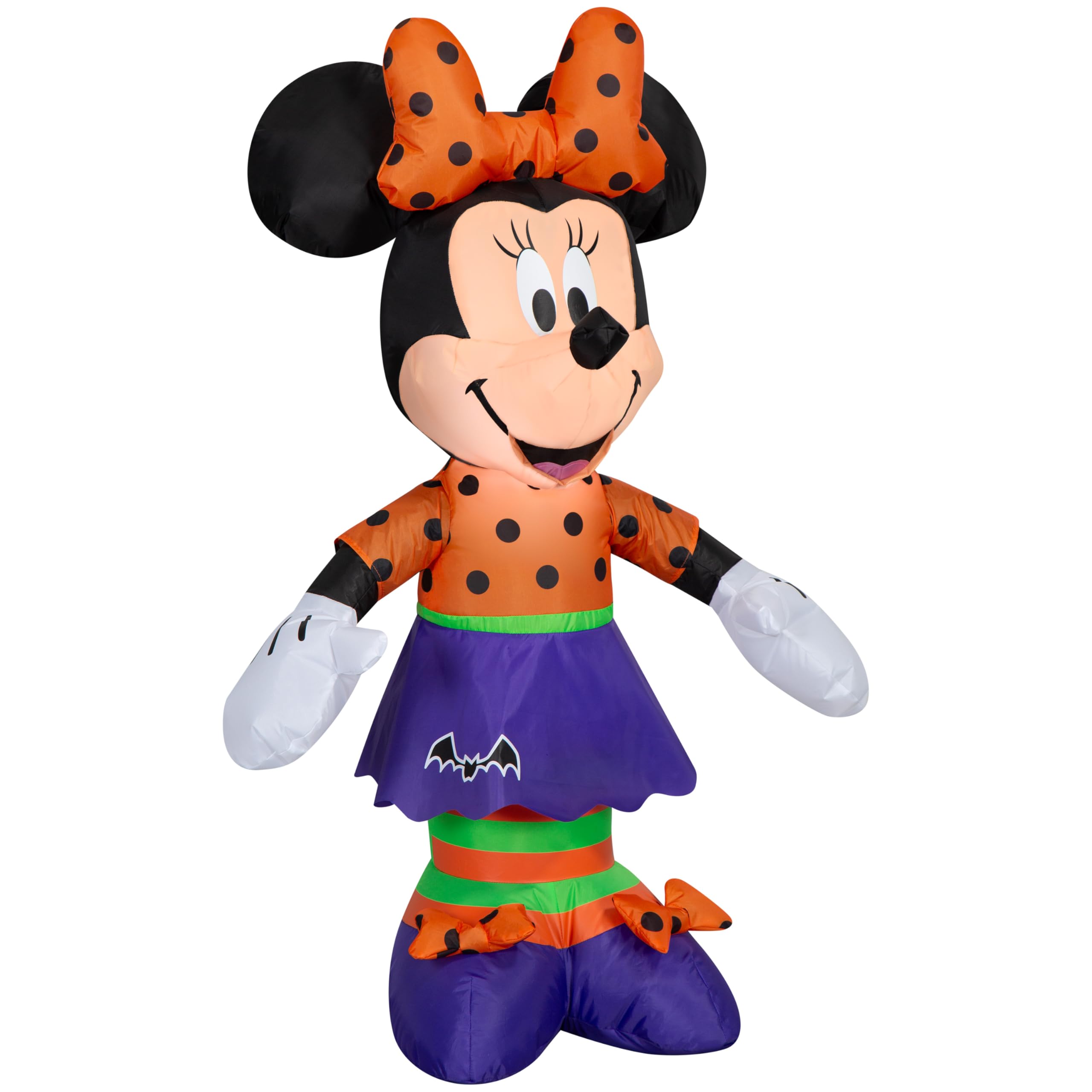 Gemmy 3.5 Ft Minnie Mouse Polka Dot Bat Halloween Airblown Inflatable Disney Halloween Decor