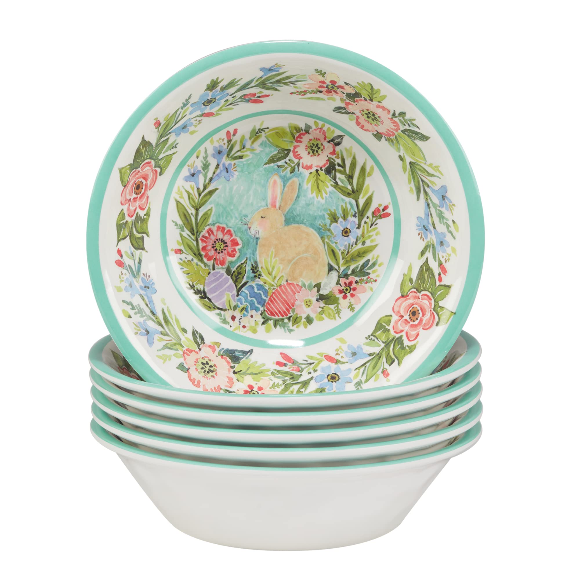 Certified International Joy Of Easter 22 Oz. Melamine All Purpose Bowls, Set of 6
