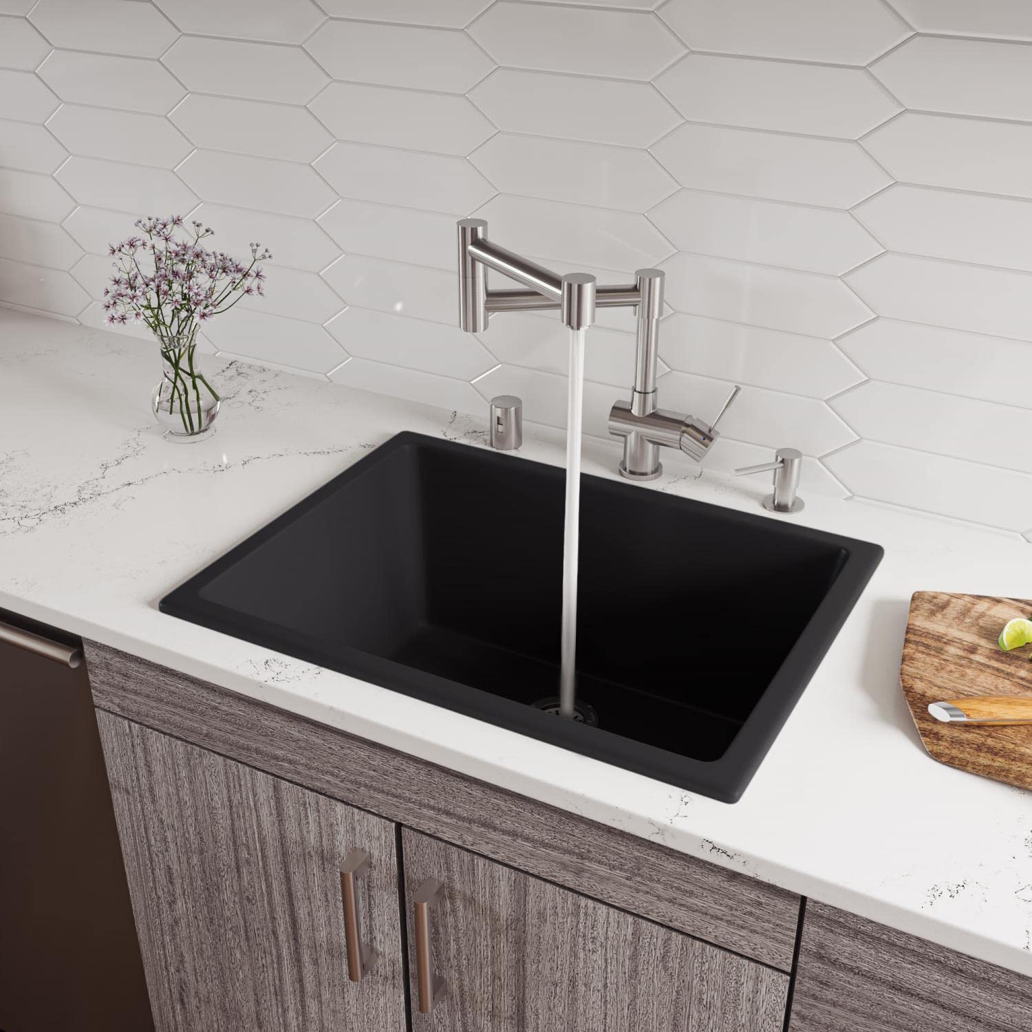 Alfi Brand Ab2418Ud-Bm Kitchen Sink, Black Matte