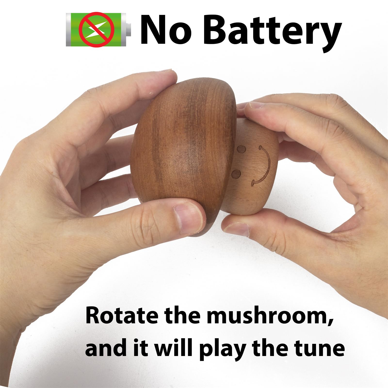 Castle in The Sky Mechanism Music Box Cute mini Mushroom Vintage Wood Carved Musical Gift for Birthday Valentines Day Christmas
