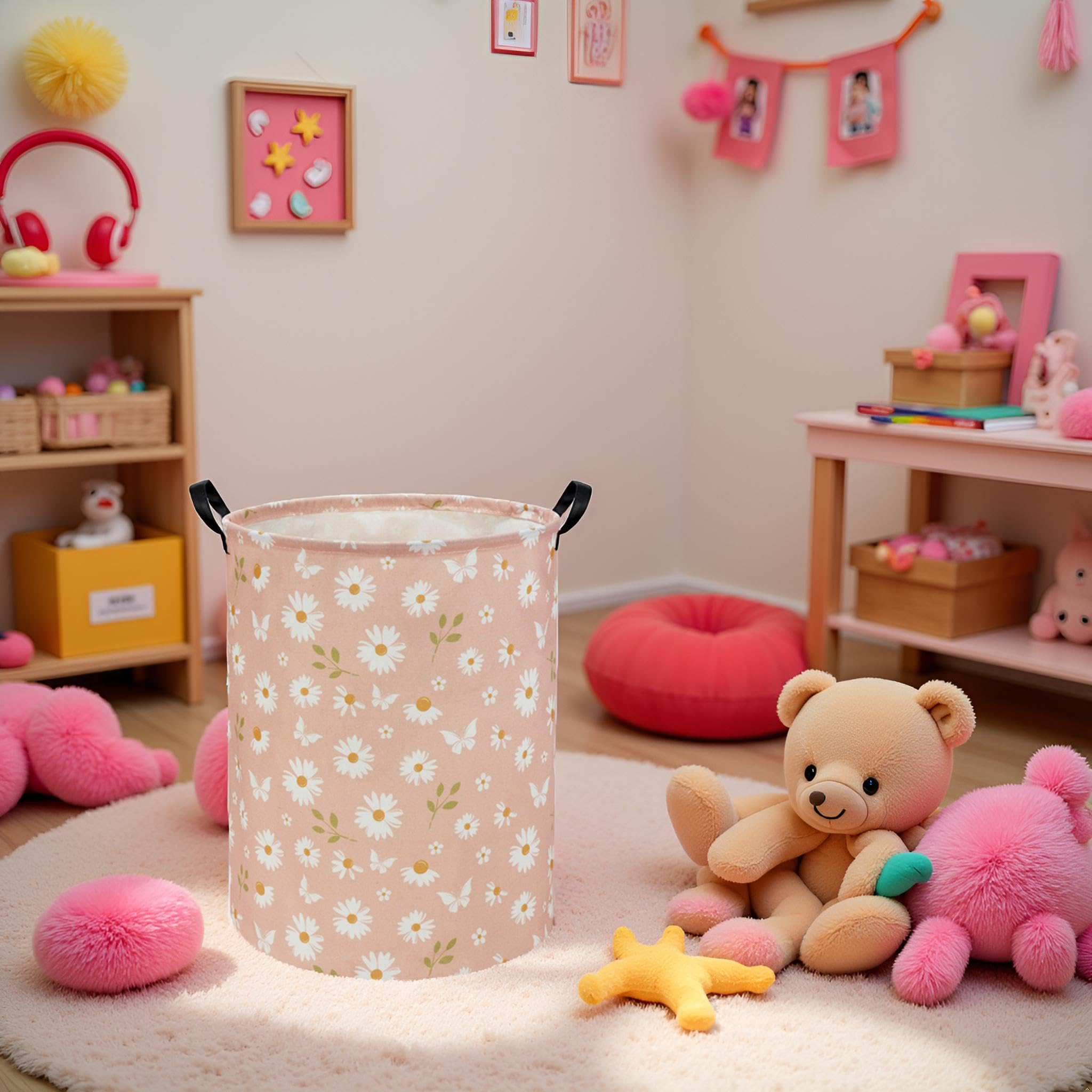 Tibaolover Kids Laundry Basket Baby Hamper Toy Storage Bin For Girls Room Decor Baby Nursery Hamper Gift Baskets For Bedroom Bat