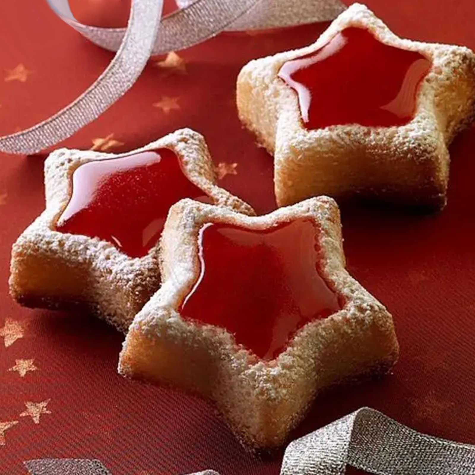 Sadyfon 8 Inch Star Shaped Cake Pan Five-Pointed Shaped Aluminum Nonstick Cake Decorating Mould Birthday Anniversary Wedding Par