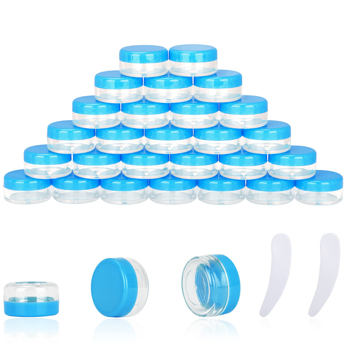 Sample Containers With Lids 25Pcs 10 Gram Sample Containers,10Ml Empty Jars With Lids, Small Cosme ...