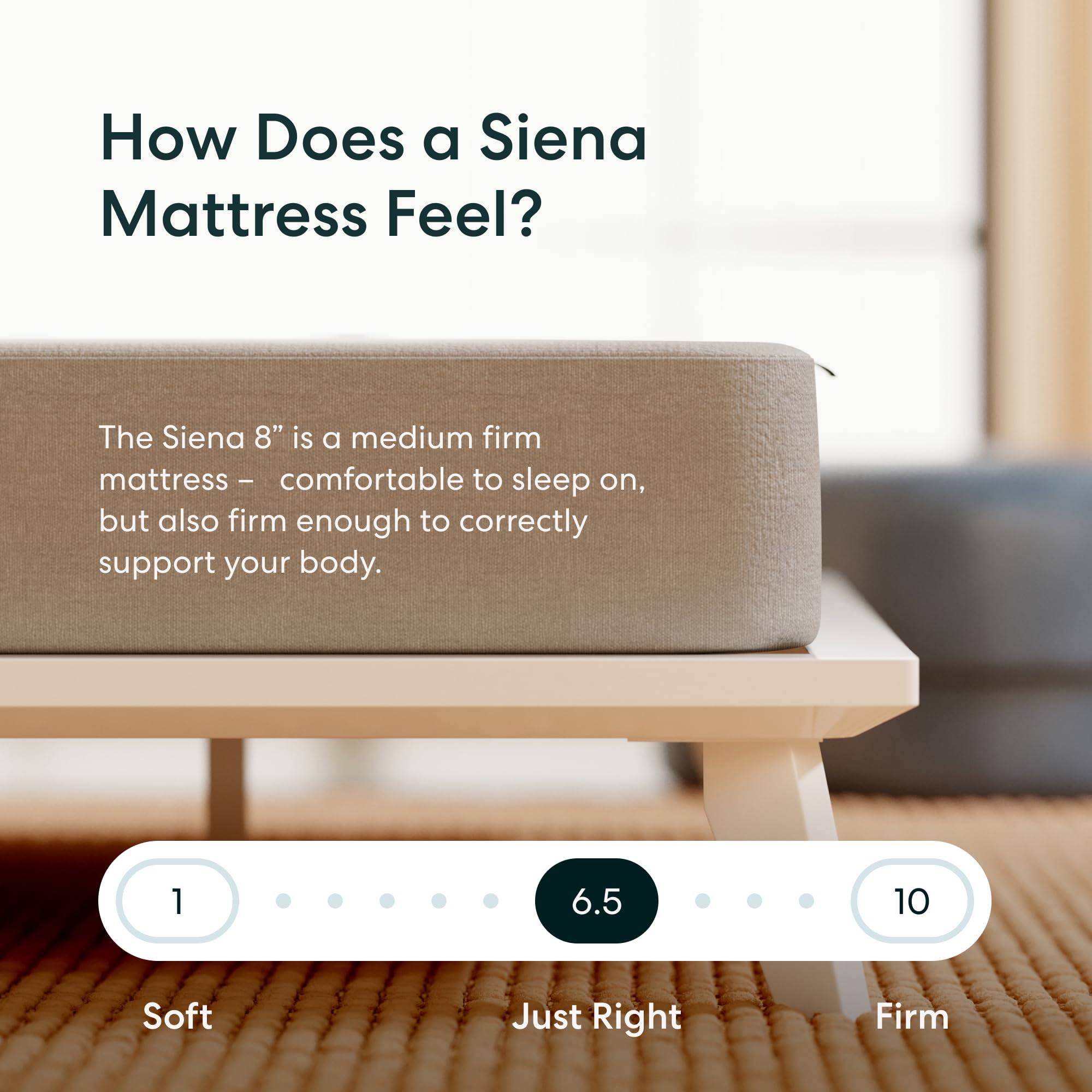 Siena 8    Queen Gel Memory Foam Mattress - Medium Firm - 180 Night Trial - Premium Pressure-Relieving Layers - 10 Year Manufact