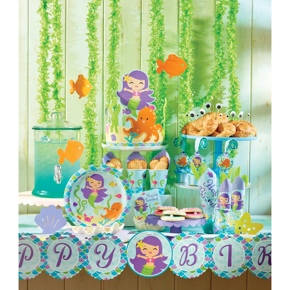 Creative Converting Mermaid Friends Paper Dinner Plates (8Ct)
