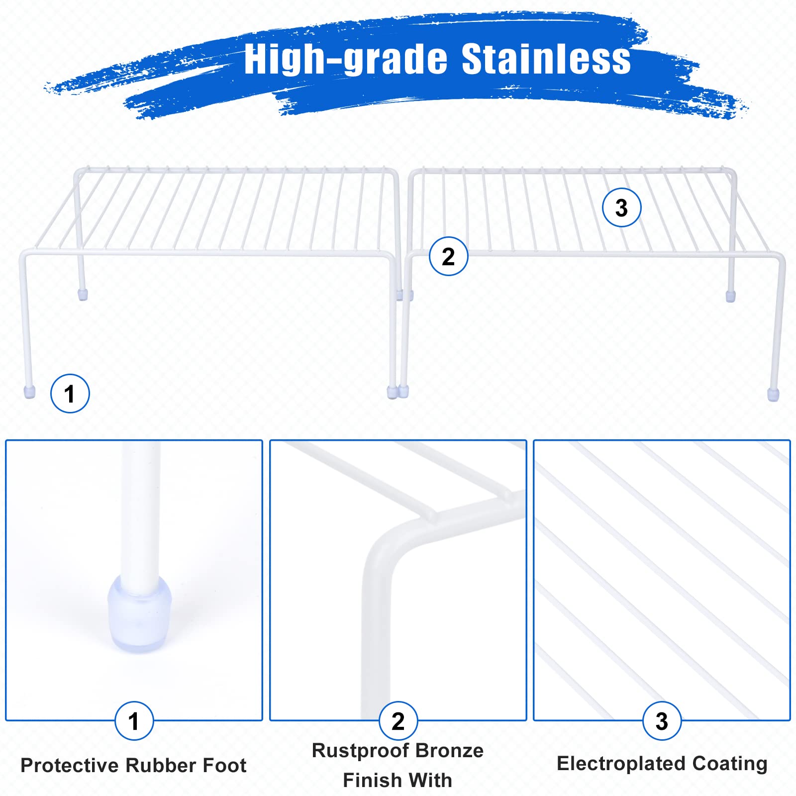 Medium (13.1 X 10.2 Inch) Cabinet Storage Shelf Rack , Kitchen Shelves,Kitchen Counter And Cabinet Shelf, Storage Rack Organizer