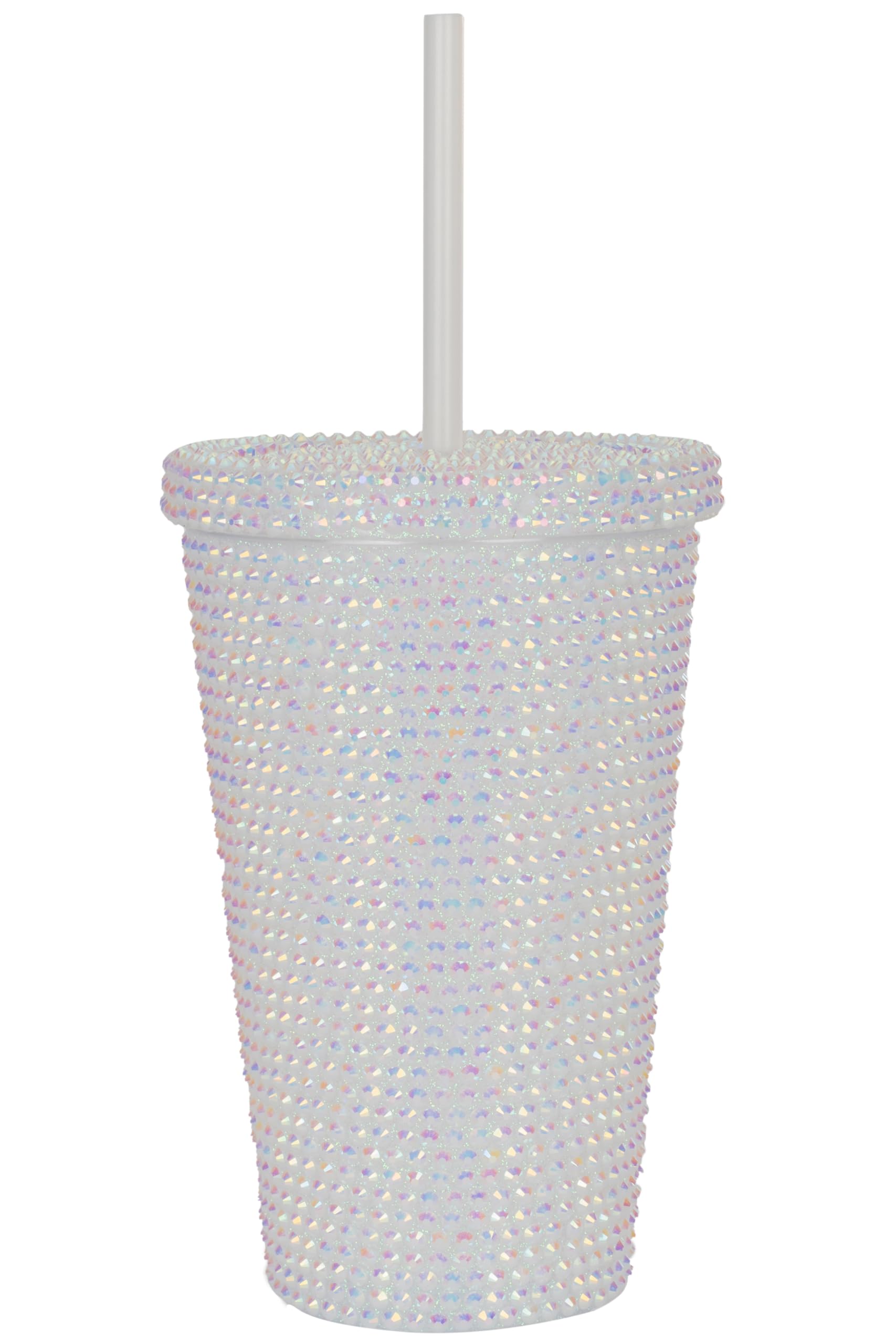 Caysep Women Men Snack And Drink Cup Combo All-In-One Tumbler For On-The-Go (Blue Pack Of 1) (White, 12 Ounces)